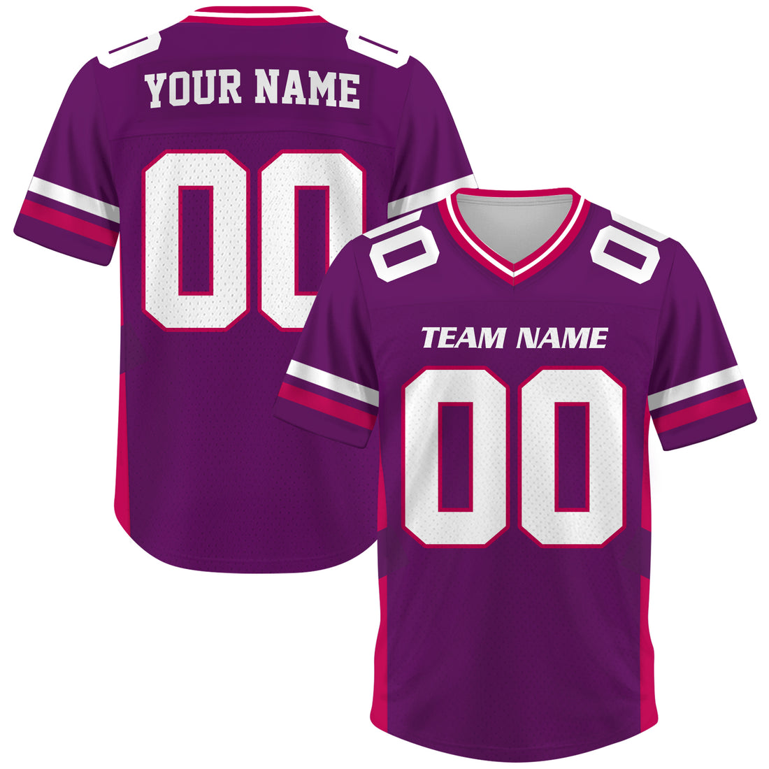 Custom Purple Pink Football Jersey, Personalized Football Jersey Shirt For Adult Kid