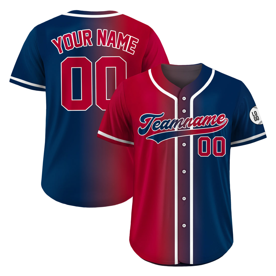 Custom All American Fade Baseball Jersey