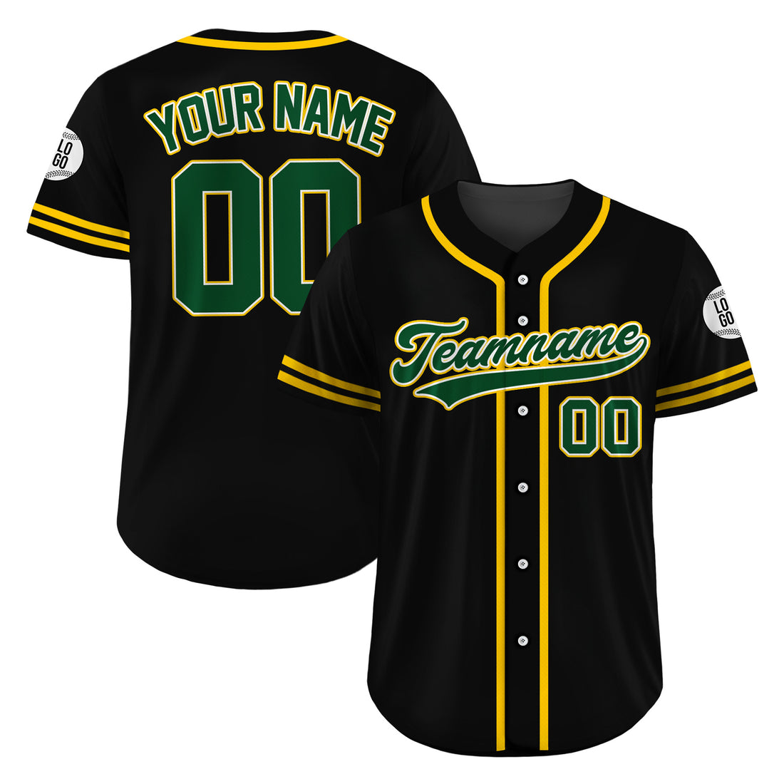 Custom Legacy Emerald Gold Baseball Jersey