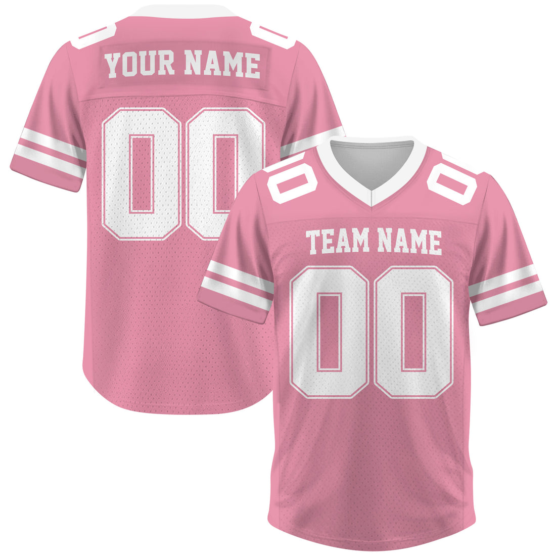 Custom Light Pink Football Jersey, Personalized Name Number Logo for Men Women