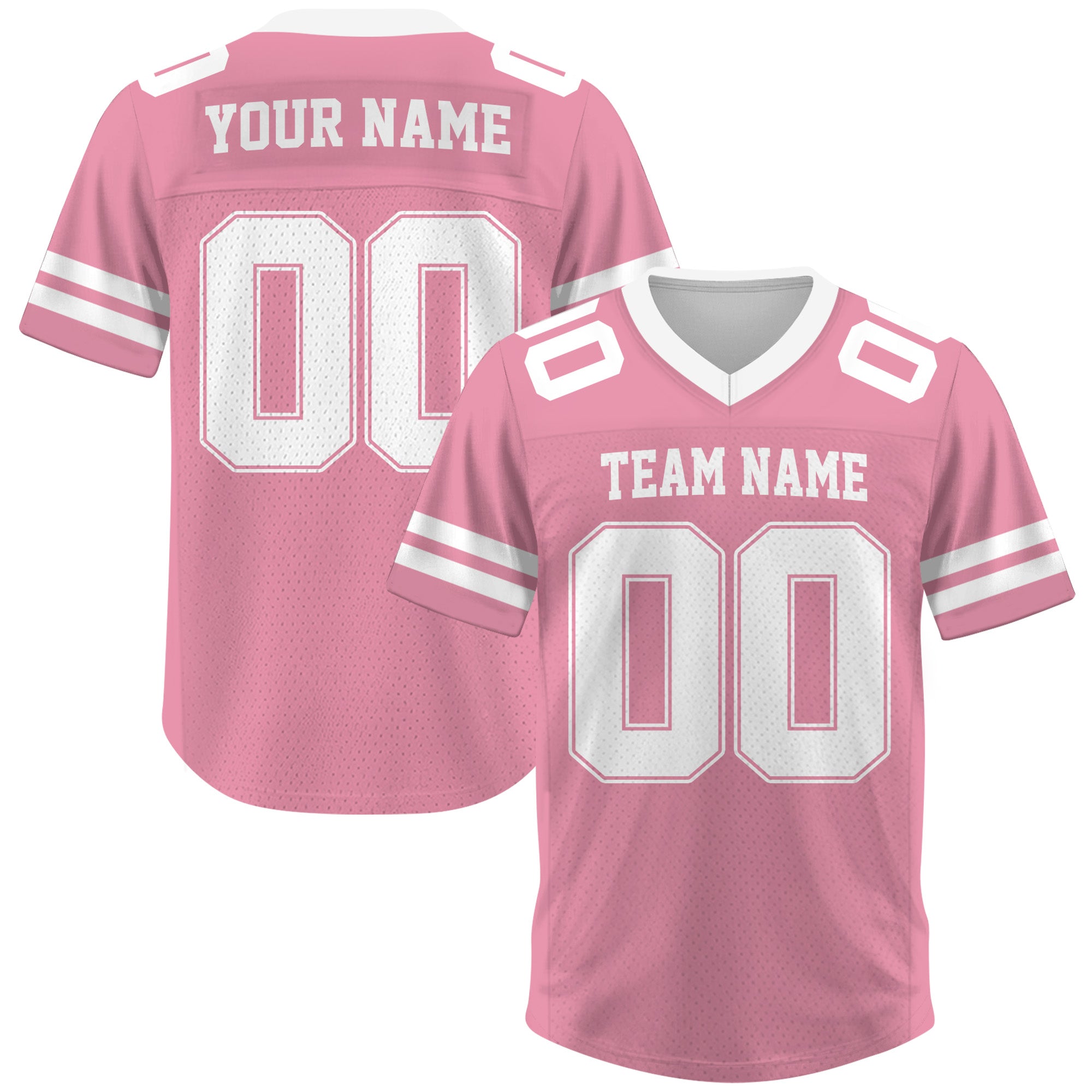 Custom Light Pink Football Jersey, Personalized Name Number Logo for Men Women