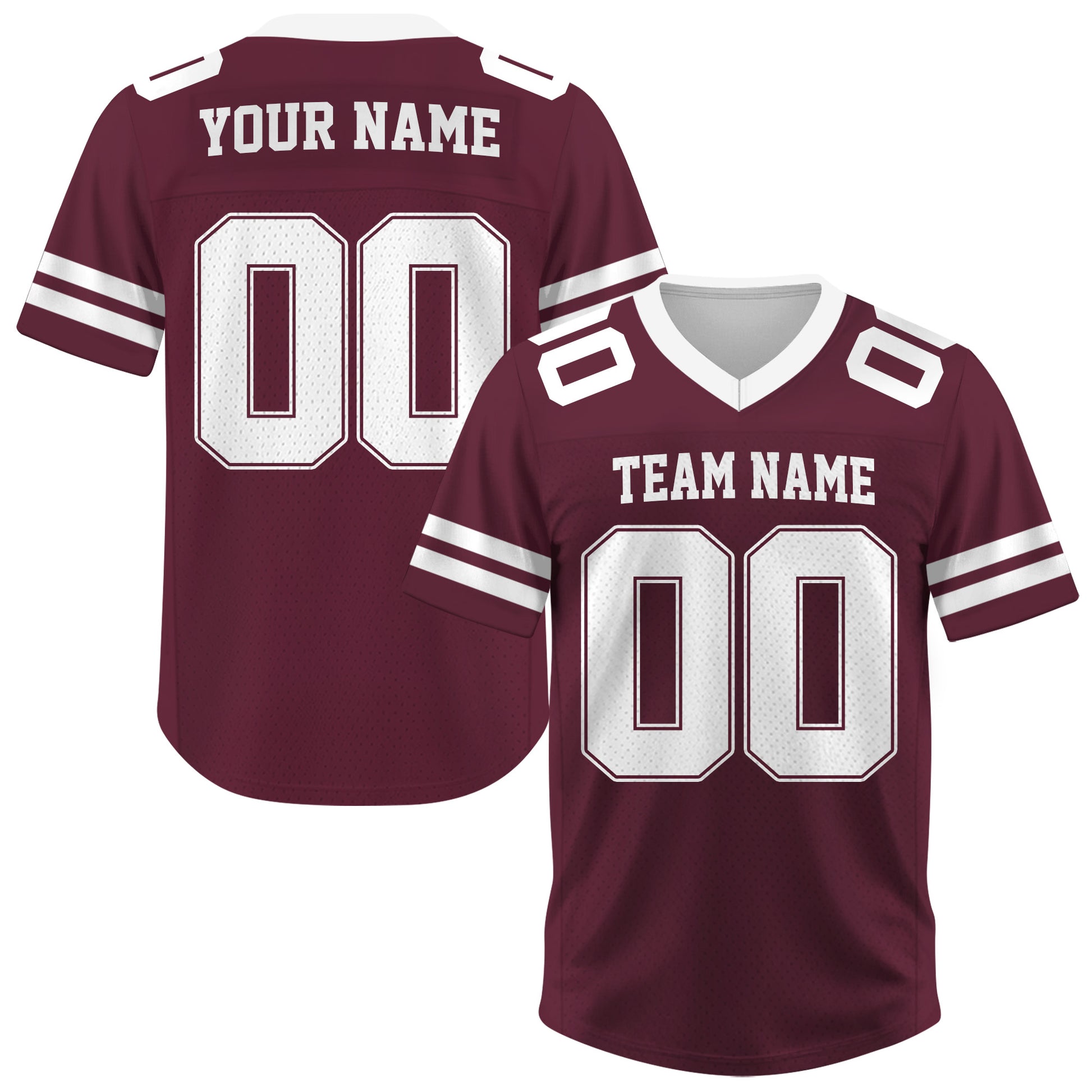 Custom Maroon Football Jersey, Personalized Name Number Logo Football Jersey for Men Women