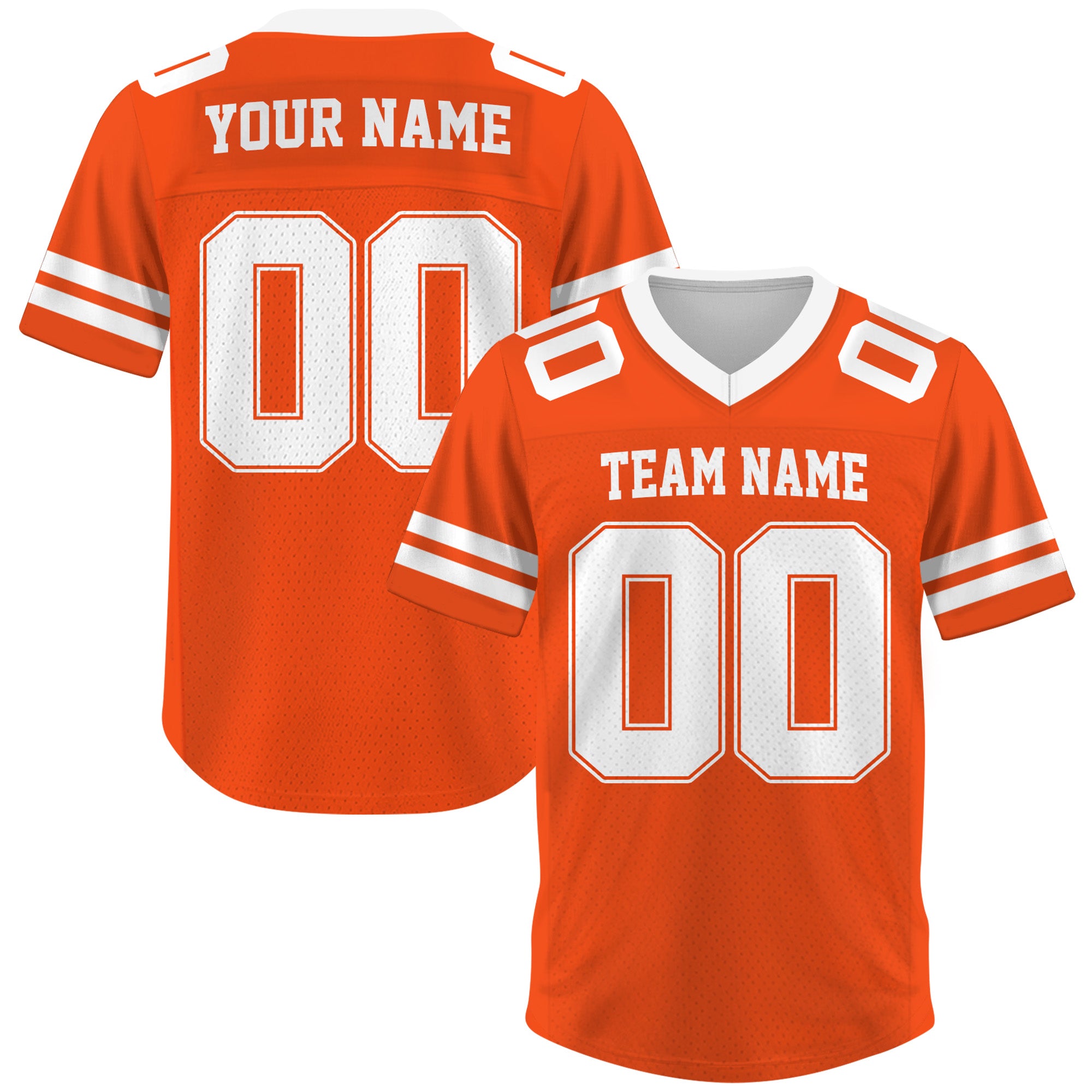 Custom Orange Football Jersey, Personalized Name Number Logo Football Jersey for Men Women