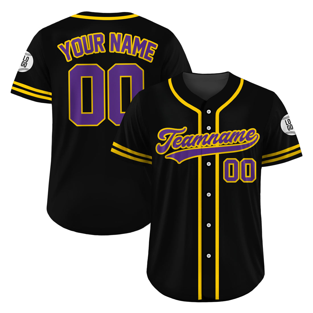 Custom Royal Slam Black Baseball Jersey