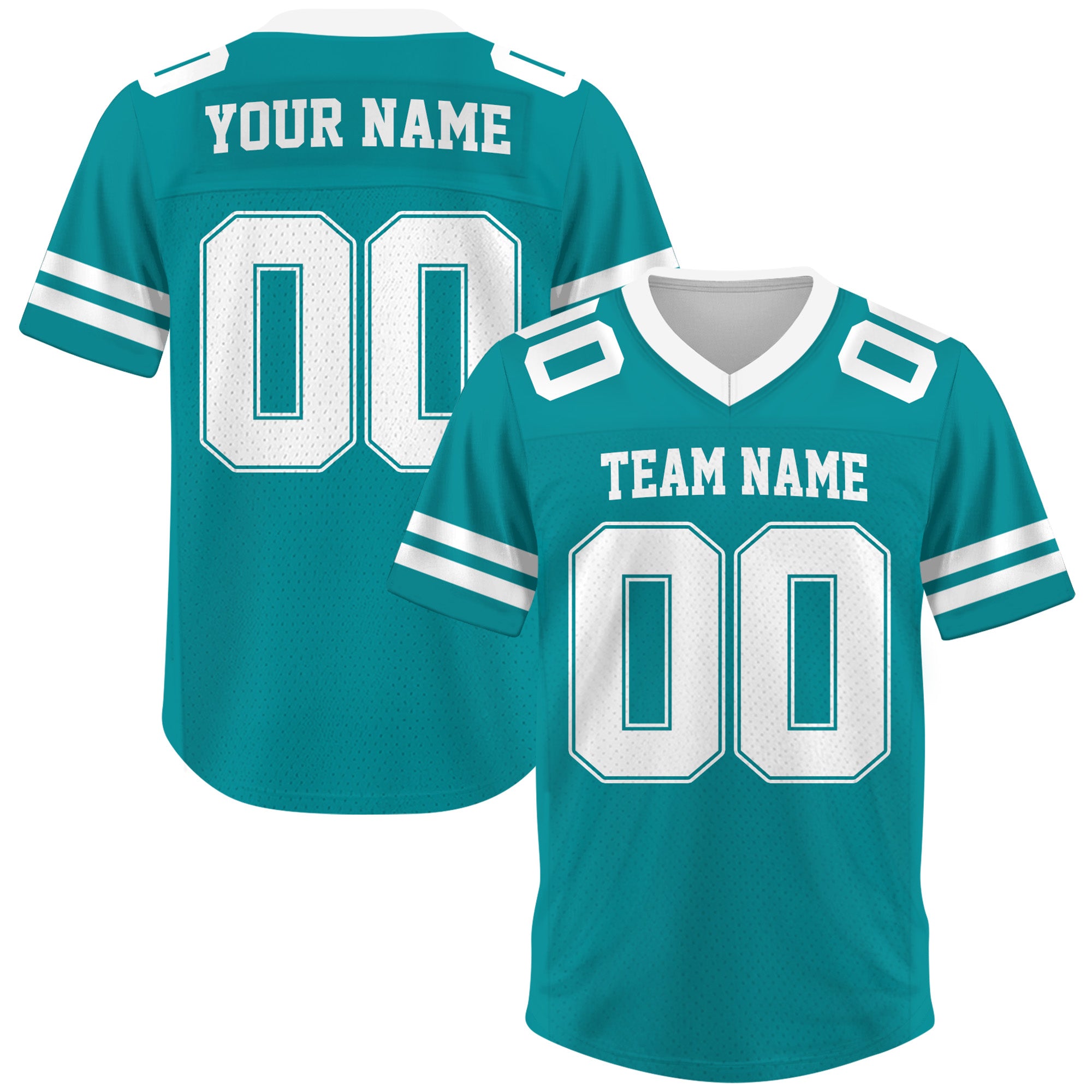 Custom Teal Football Jersey, Personalized Name Number Logo Football Jersey for Men Women