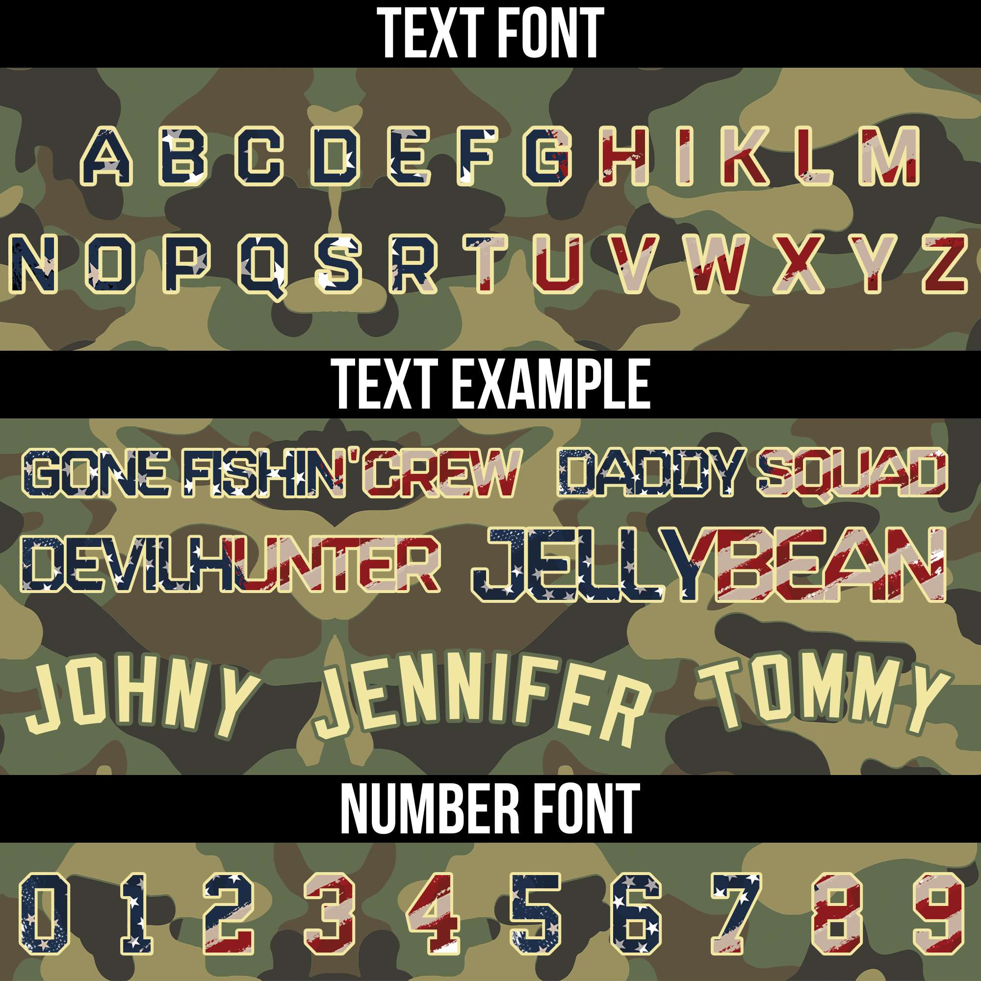 Personalized USA Flag Freedom Field Camo Baseball Jersey