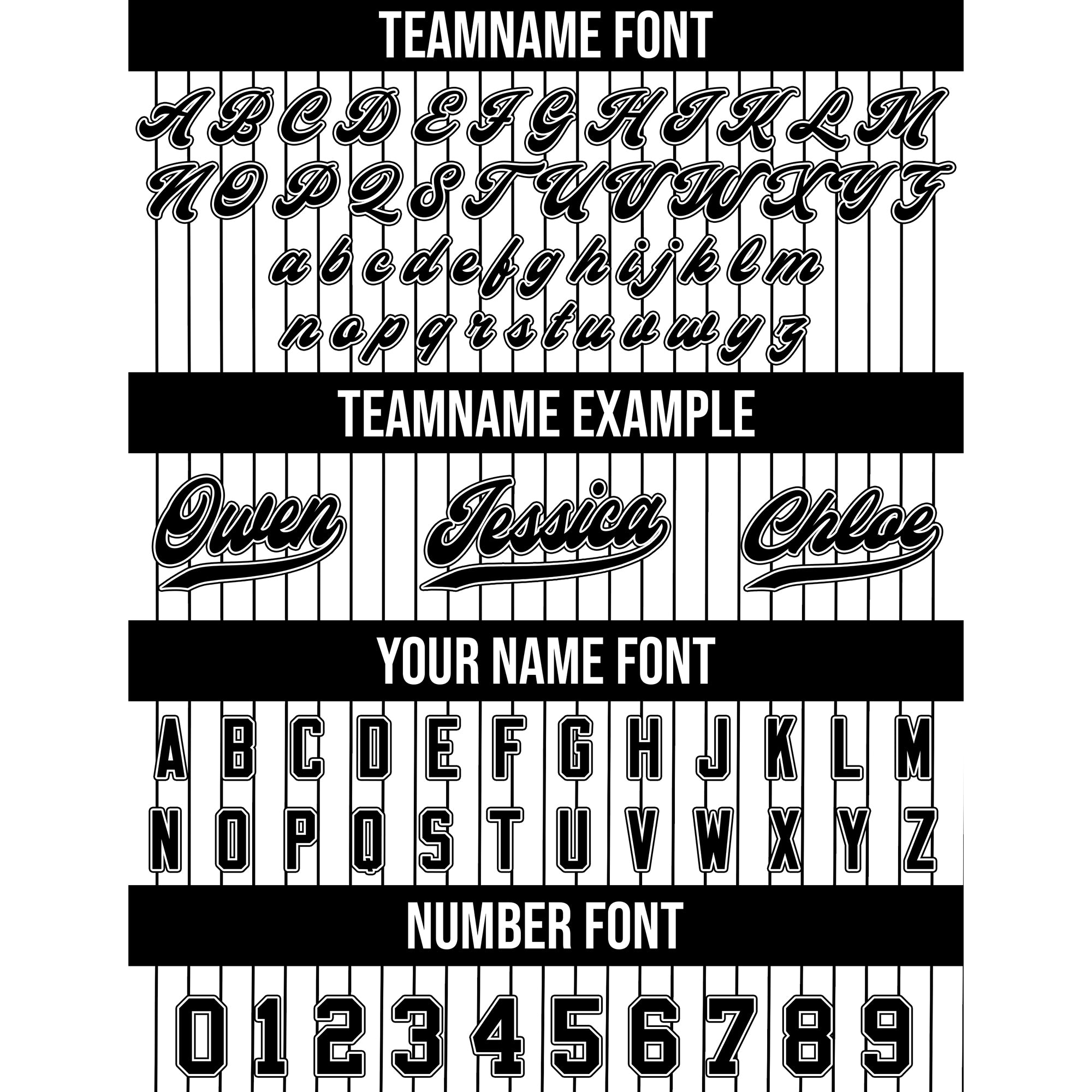 Personalized White Black Pinstriped Baseball Jersey, Personalized Baseball Jersey with Teamname Name Number