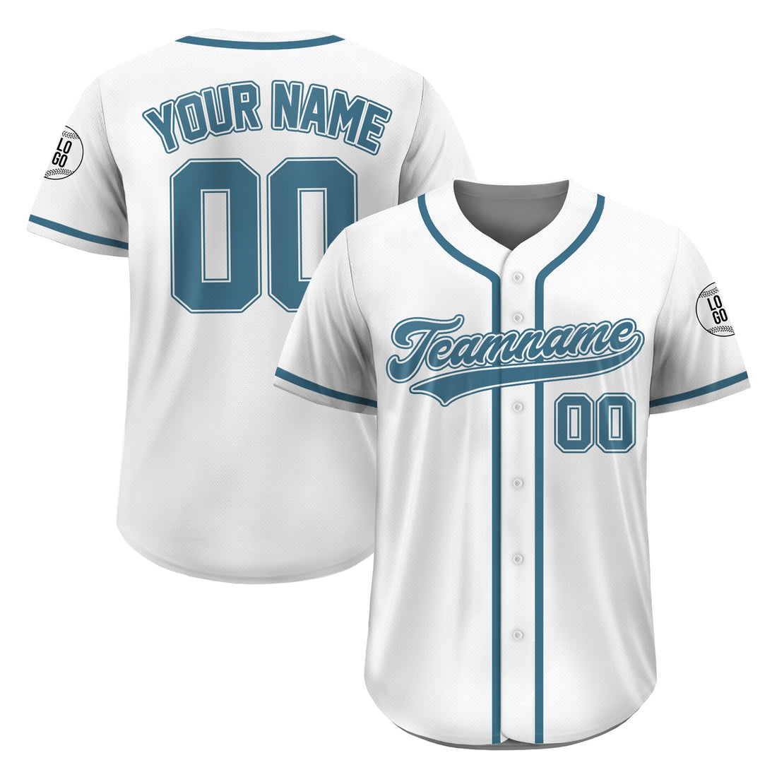 Custom White Light Blue Baseball Jersey, Personalized Jersey for Teams or Fans