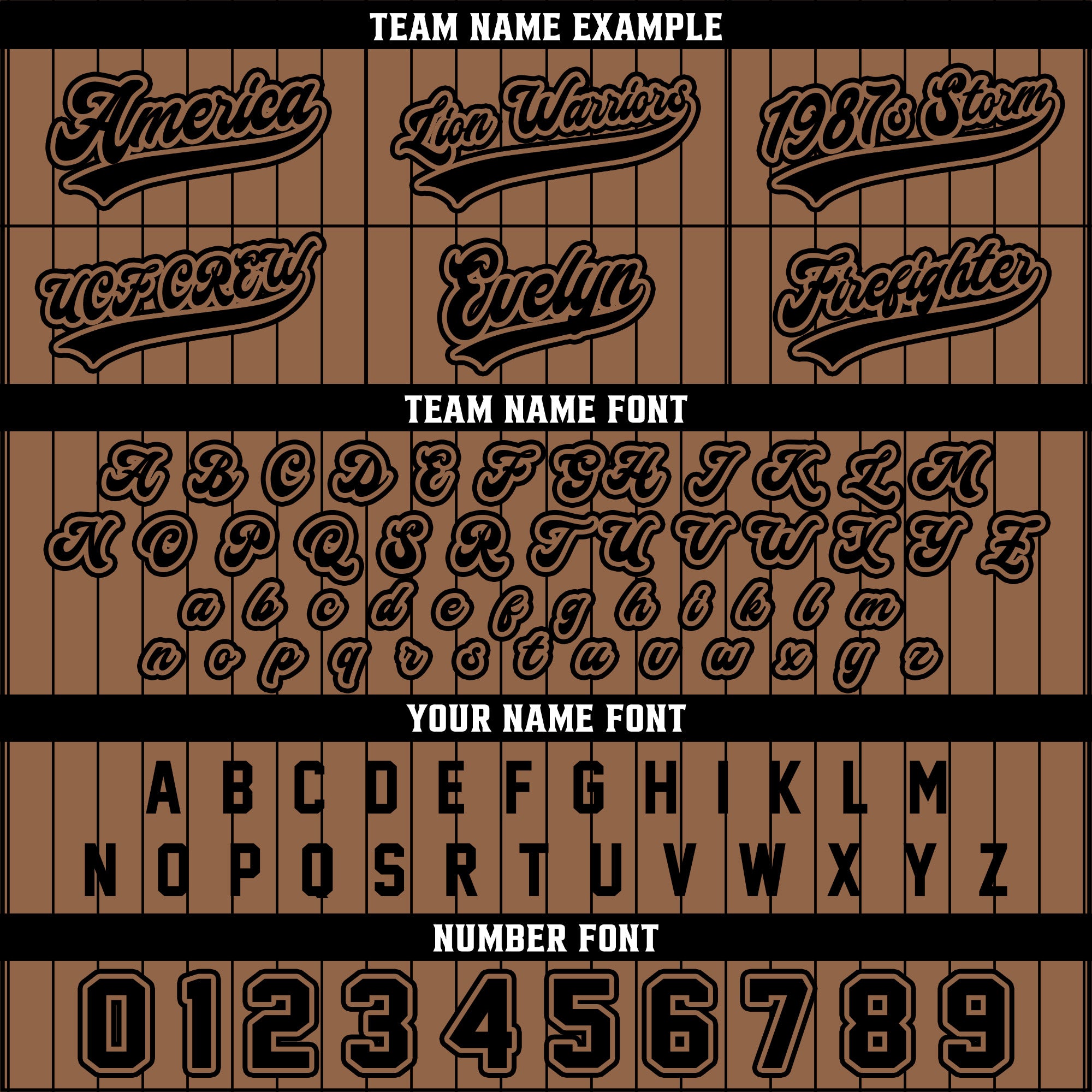 Custom Brown and Black Pinstripe Baseball Jersey, Personalized Baseball Uniforms for Team