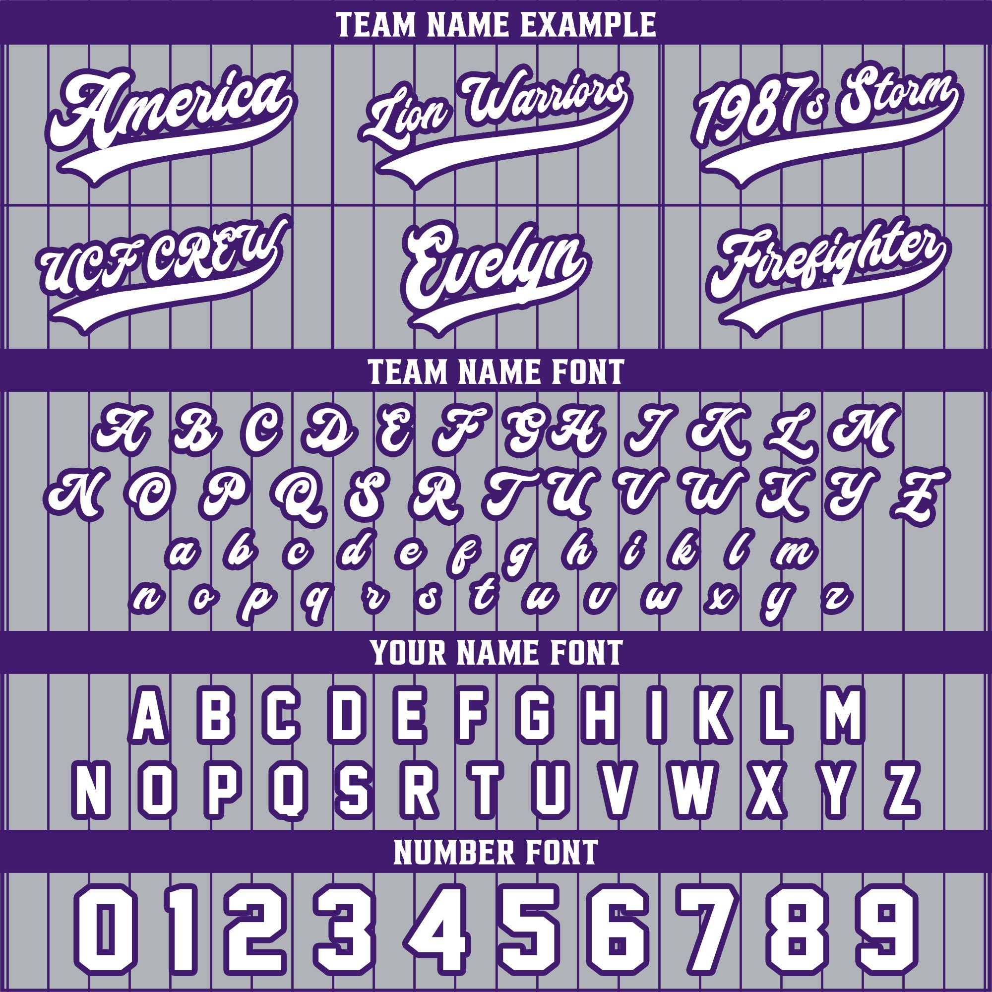 Custom Gray  Purple Pinstripe Baseball Jersey, Personalized Uniform for Men & Women's Teams