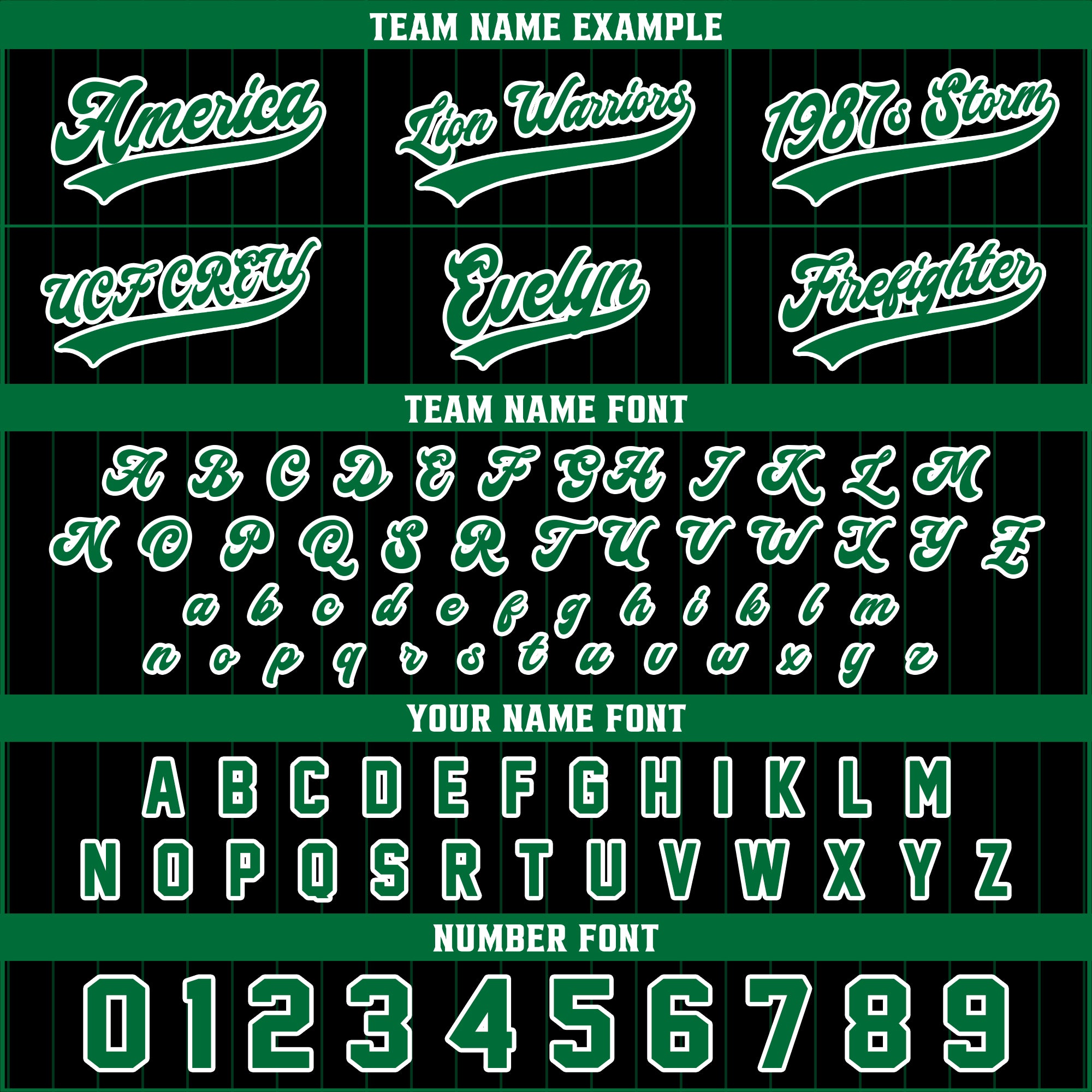 Custom Black and Green Pinstripe Baseball Jersey, Custom Team Name Number Logo Baseball Jersey