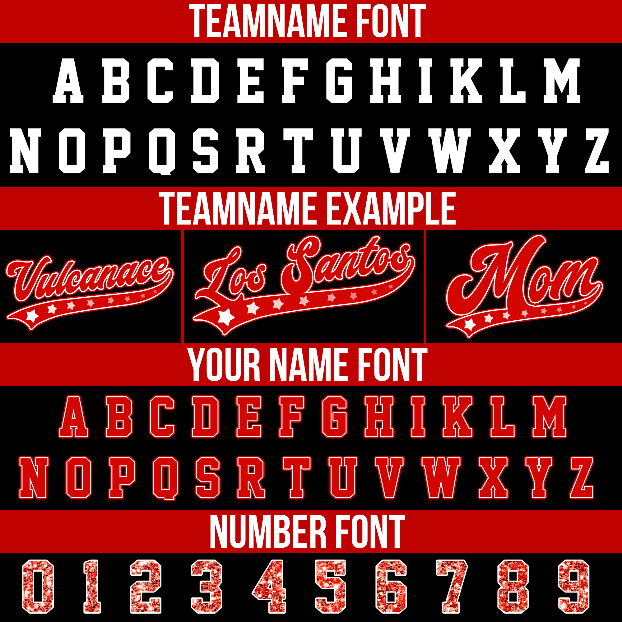 Custom Black Bright Red Glitter Cheer Baseball Jersey, Cheer Squad Shirts for Youth & Adult Groups