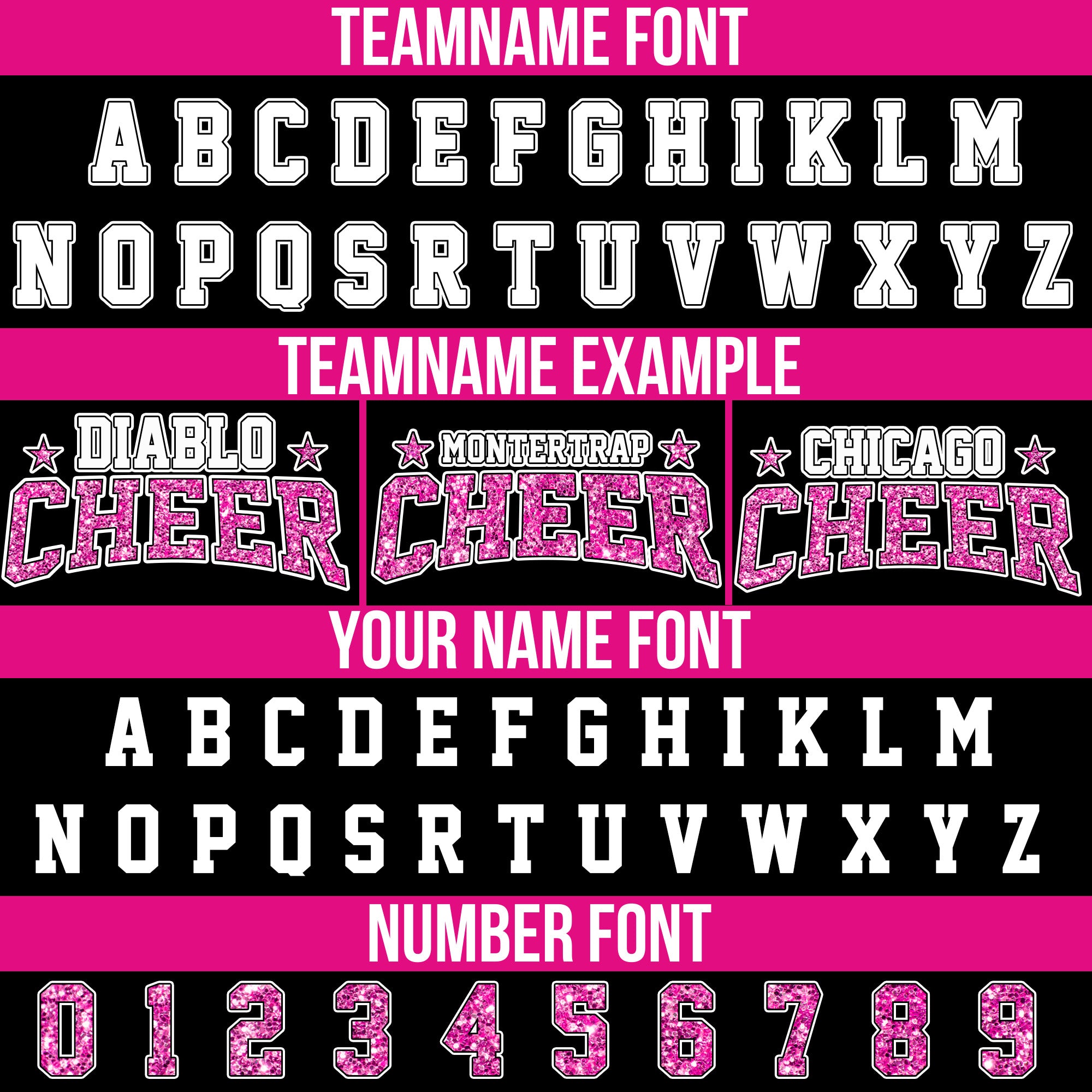 Custom Black Pink Glitter Cheer Baseball Jersey, Personalized Cheerleading Team Shirt