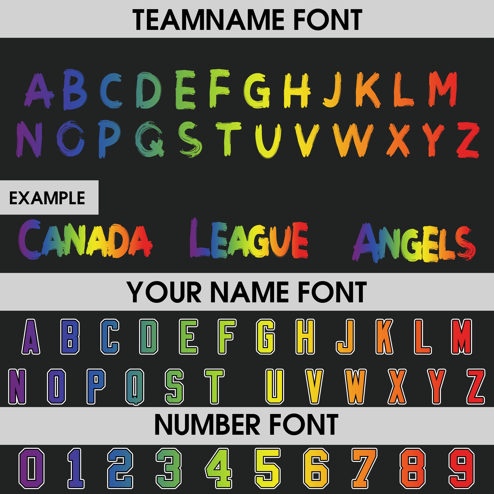 Custom Black Pride Rainbow Lettering Jersey