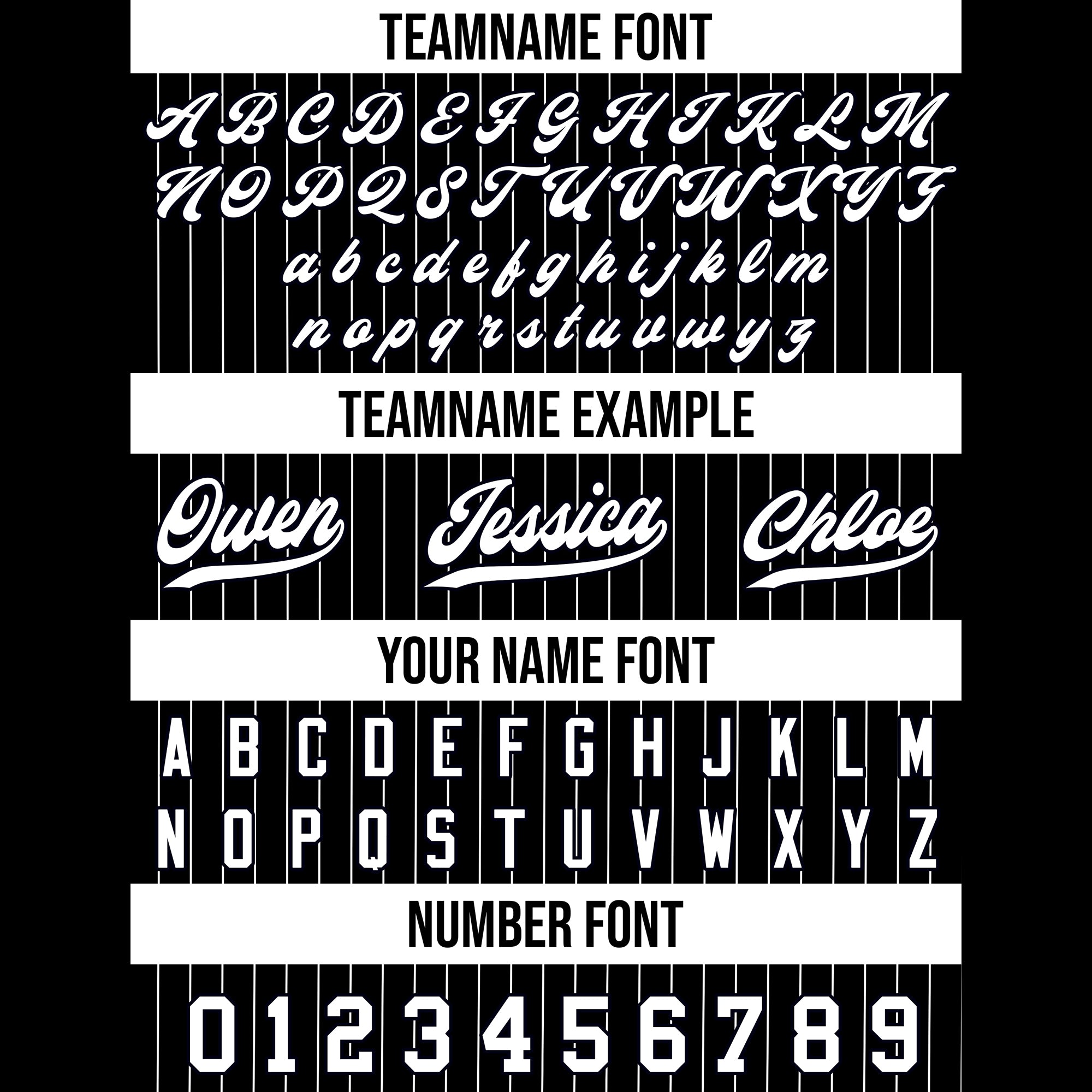 Custom Black White Pinstripe Baseball Jersey