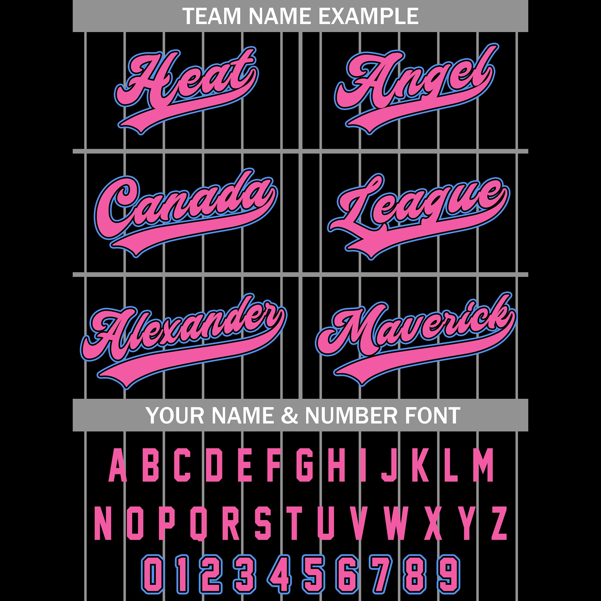 Custom Black and Pink Pinstripe Baseball Jersey