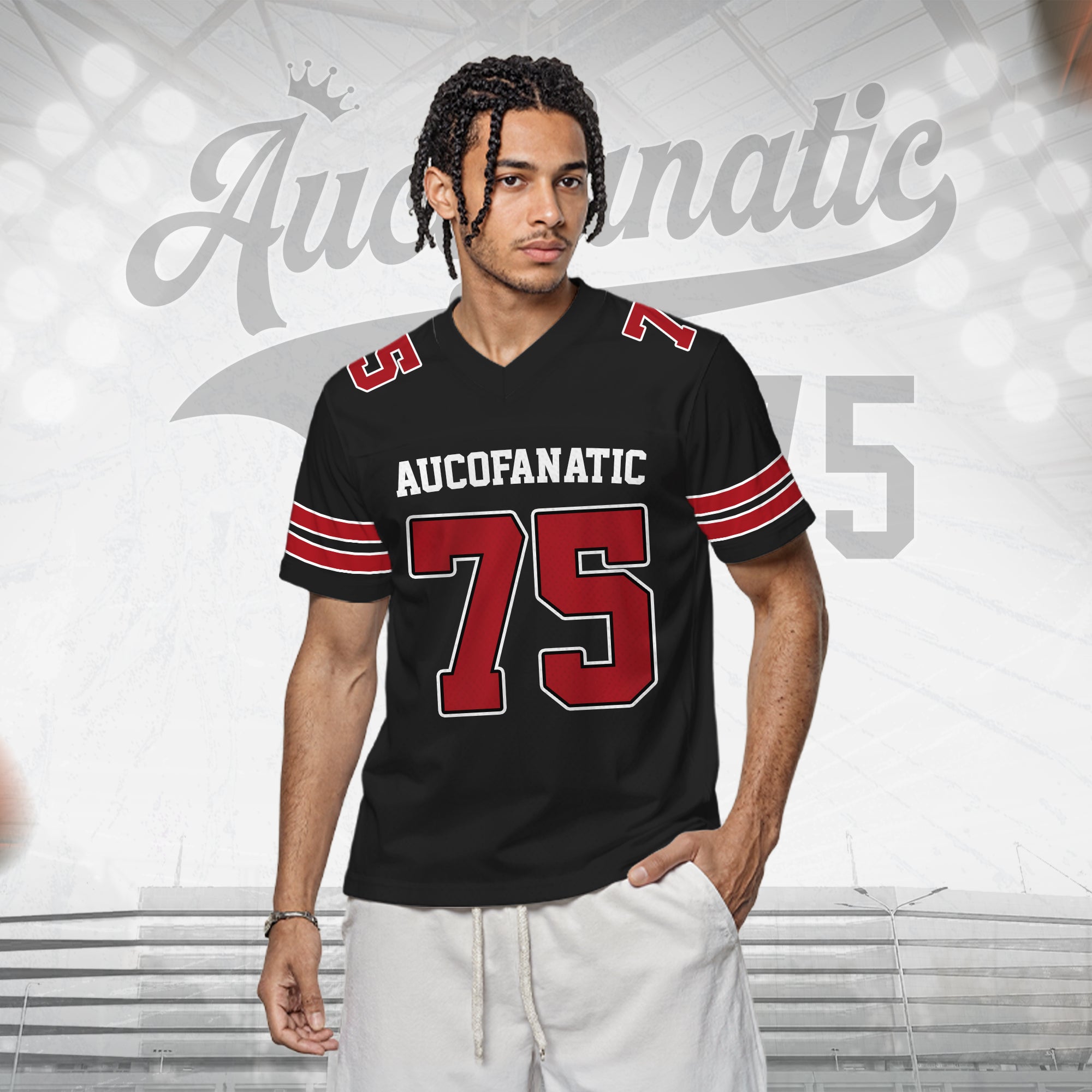 Custom Black and Red Football Jersey, Personalized Football Jersey Shirt For Adult Kid