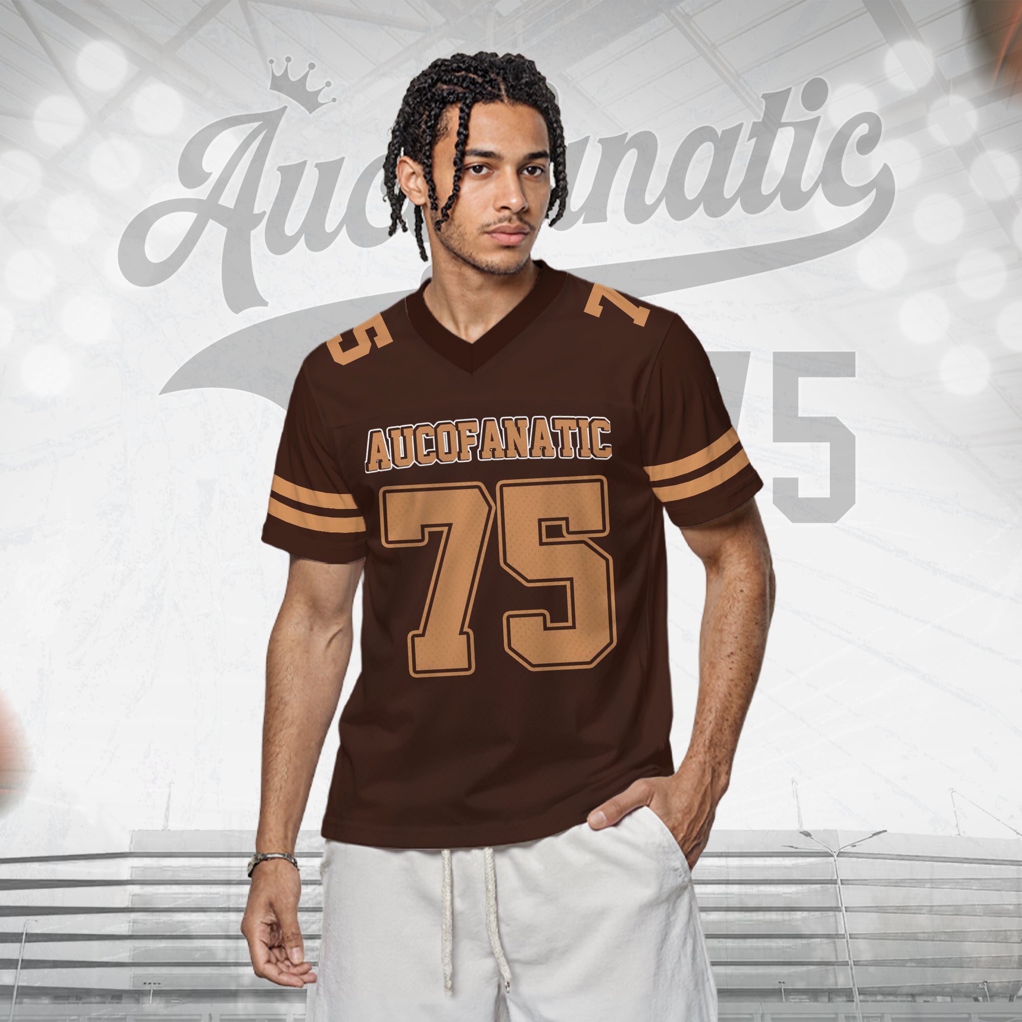 Custom Brown Tan Football Jersey, Personalized Team Name Number Football Jersey for Men Women Youth