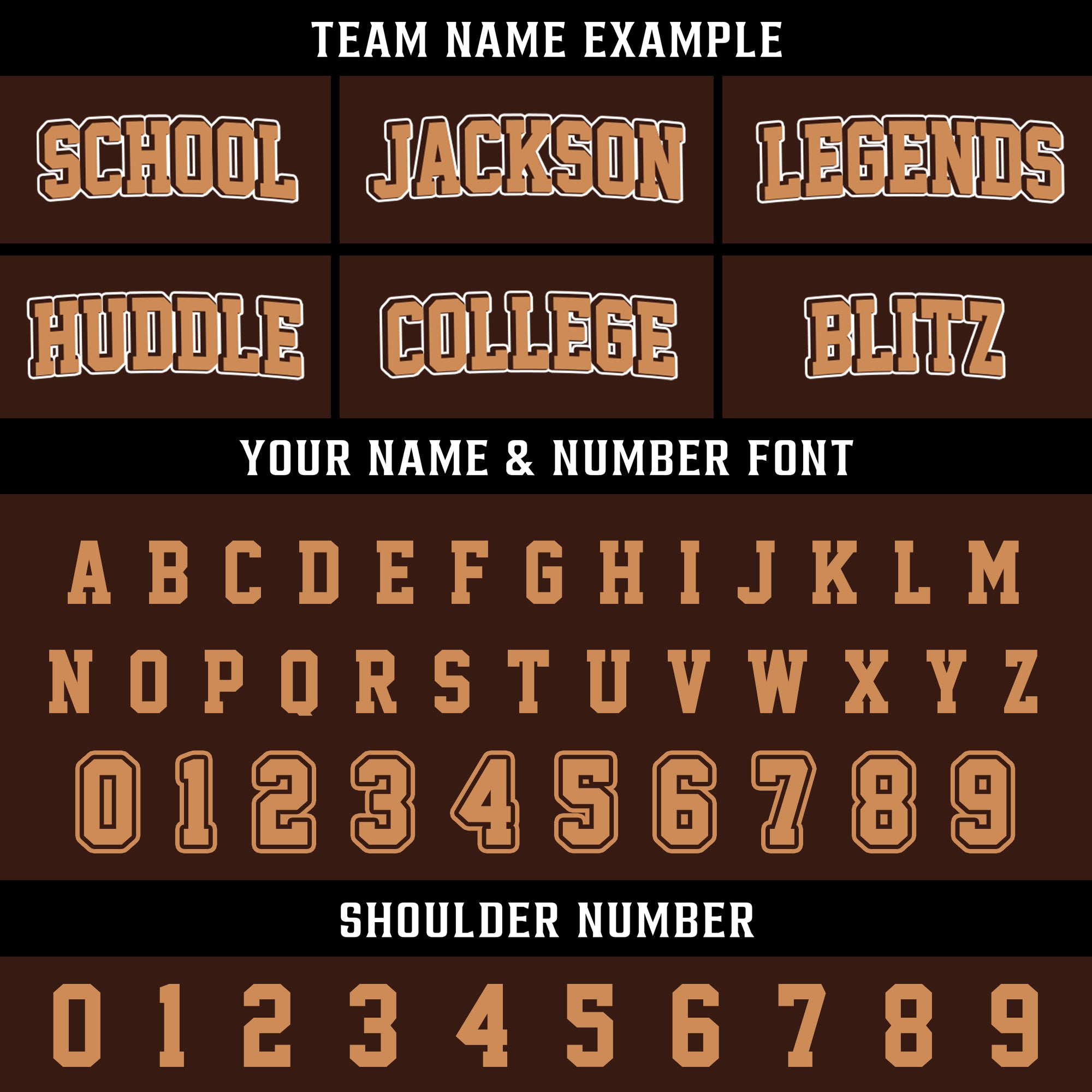 Custom Brown Tan Football Jersey, Personalized Team Name Number Football Jersey for Men Women Youth