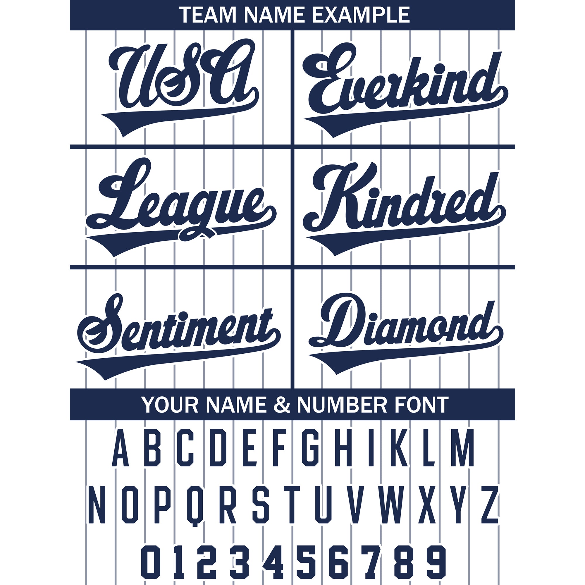 Custom Classic White Navy Pinstripe Baseball Jersey