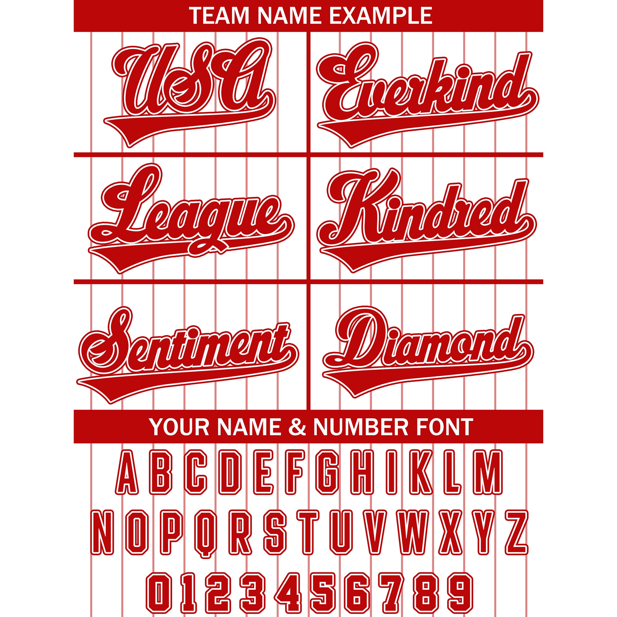 Custom Classic White Red Pinstripe Baseball Jersey
