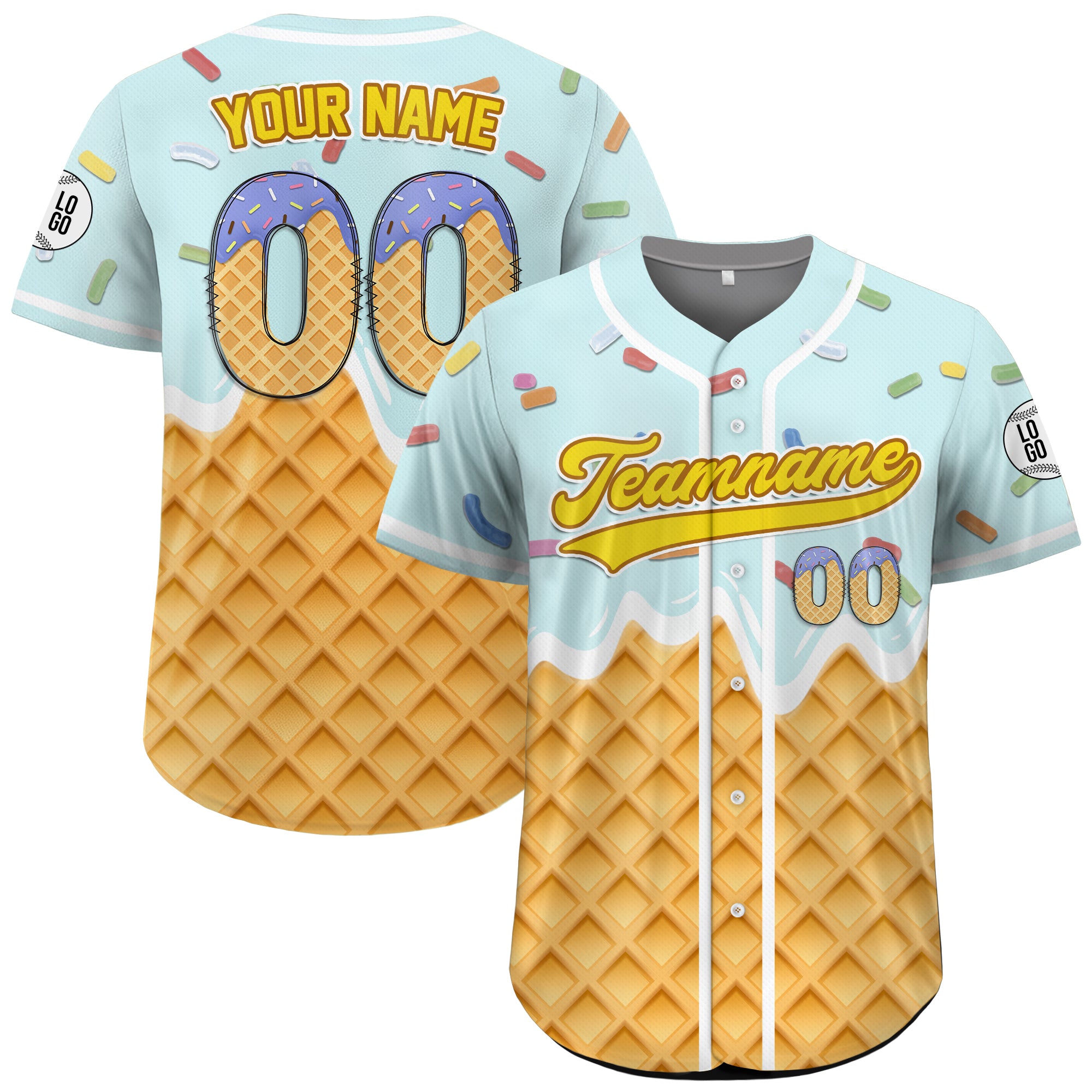 Custom Cotton Candy Drip Baseball Jersey