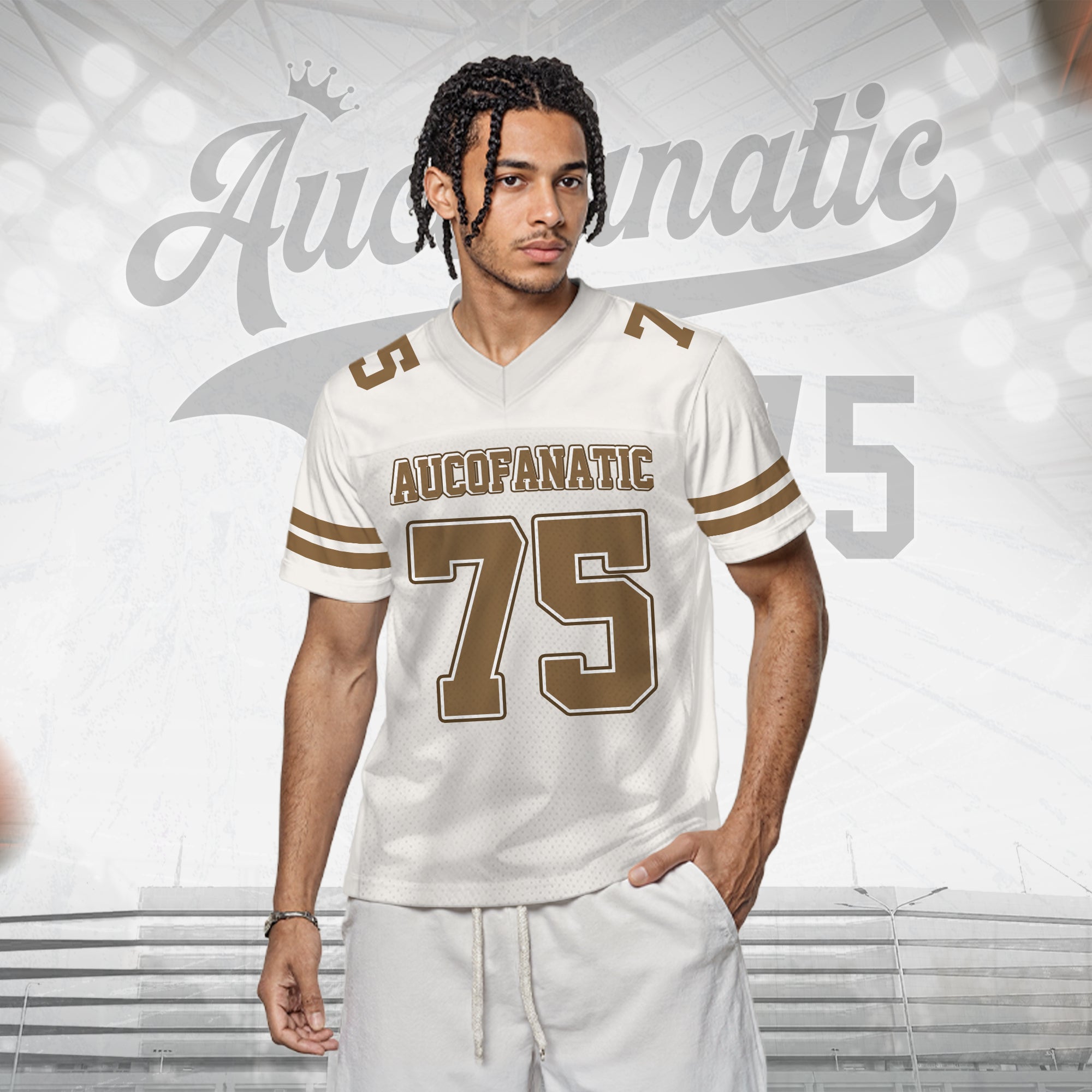Custom Cream Brown Football Jersey, Personalized Team Name Number Football Jersey for Men Women Youth