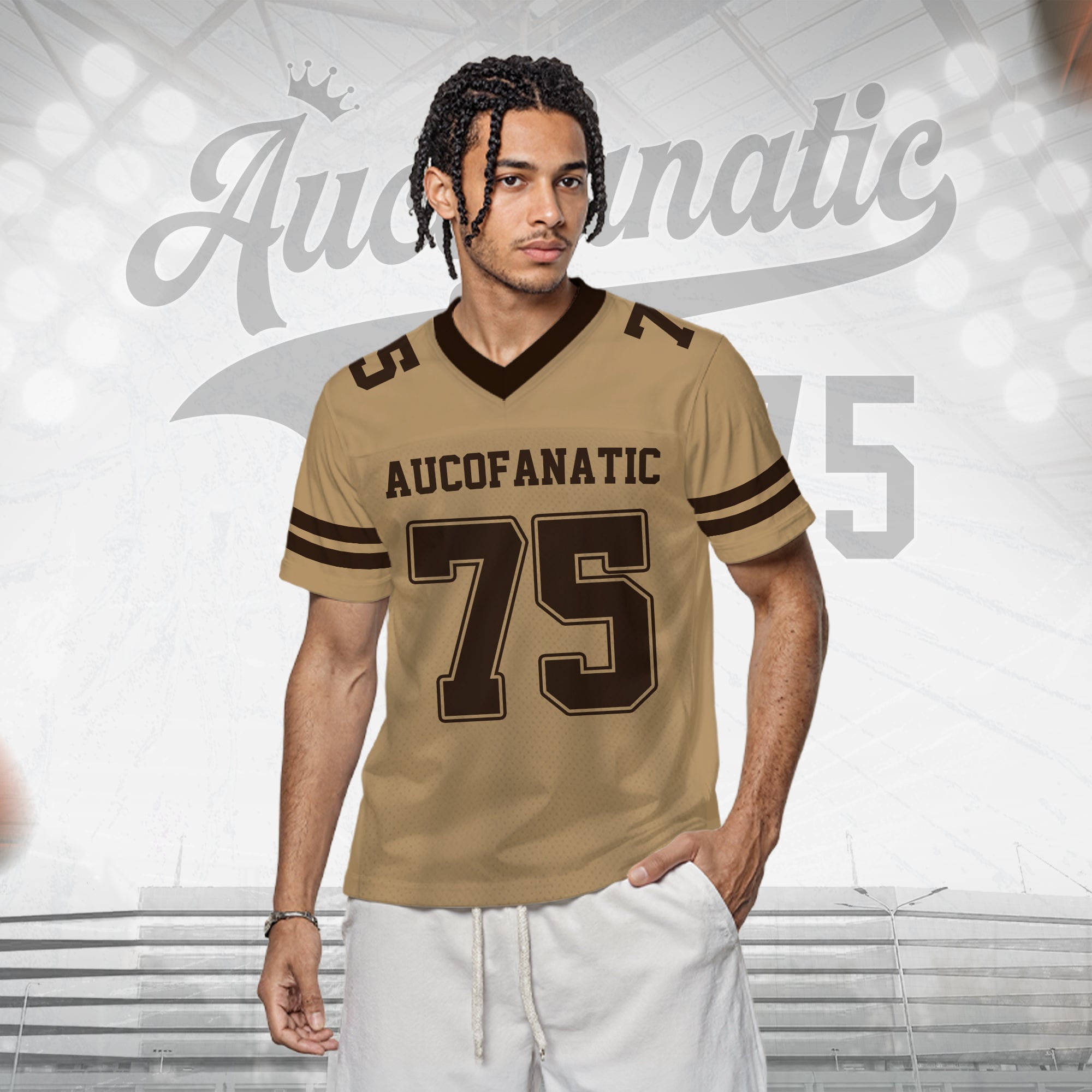 Custom Gold Brown Football Jersey, Custom Football Jersey with Team Name Number Logo for Team