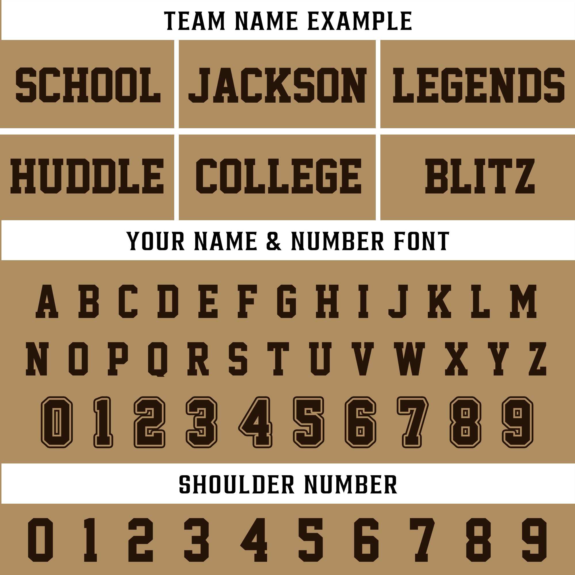 Custom Gold Brown Football Jersey, Custom Football Jersey with Team Name Number Logo for Team