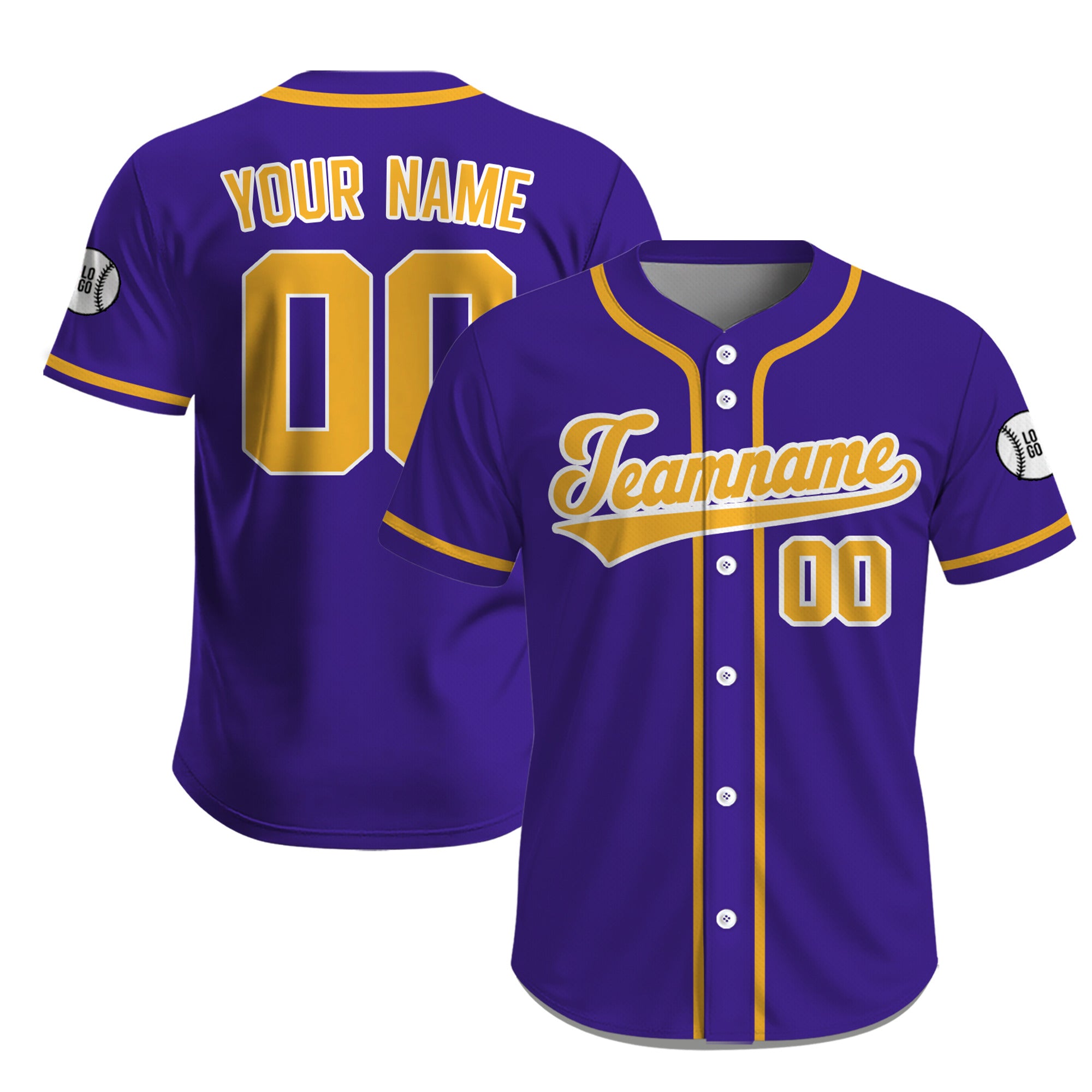 Custom Hip Hop Style Purple Baseball Jersey, Personalized Name Number Baseball Uniform for Men Women Youth