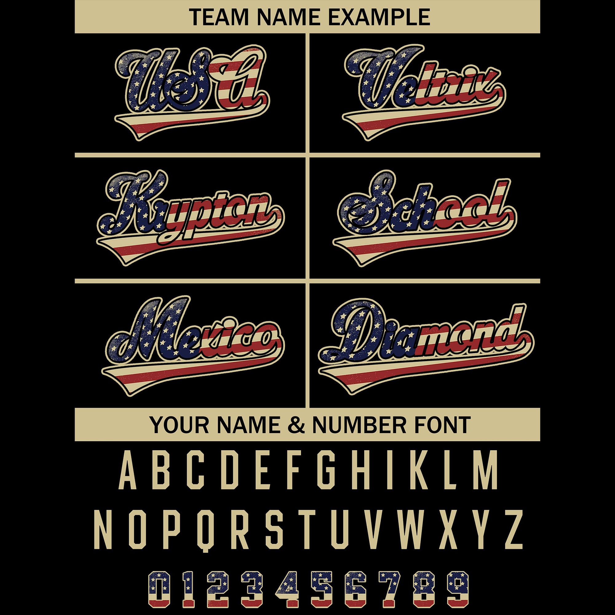 Custom Midnight Black Gold Patriot USA Freedom Jersey