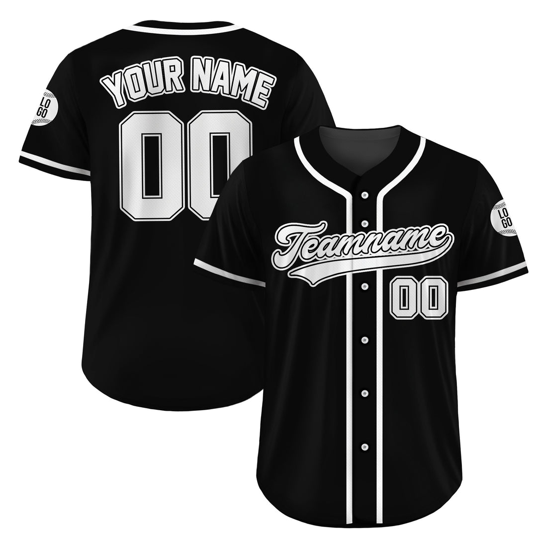 Custom Midnight Ice Black Baseball Uniform