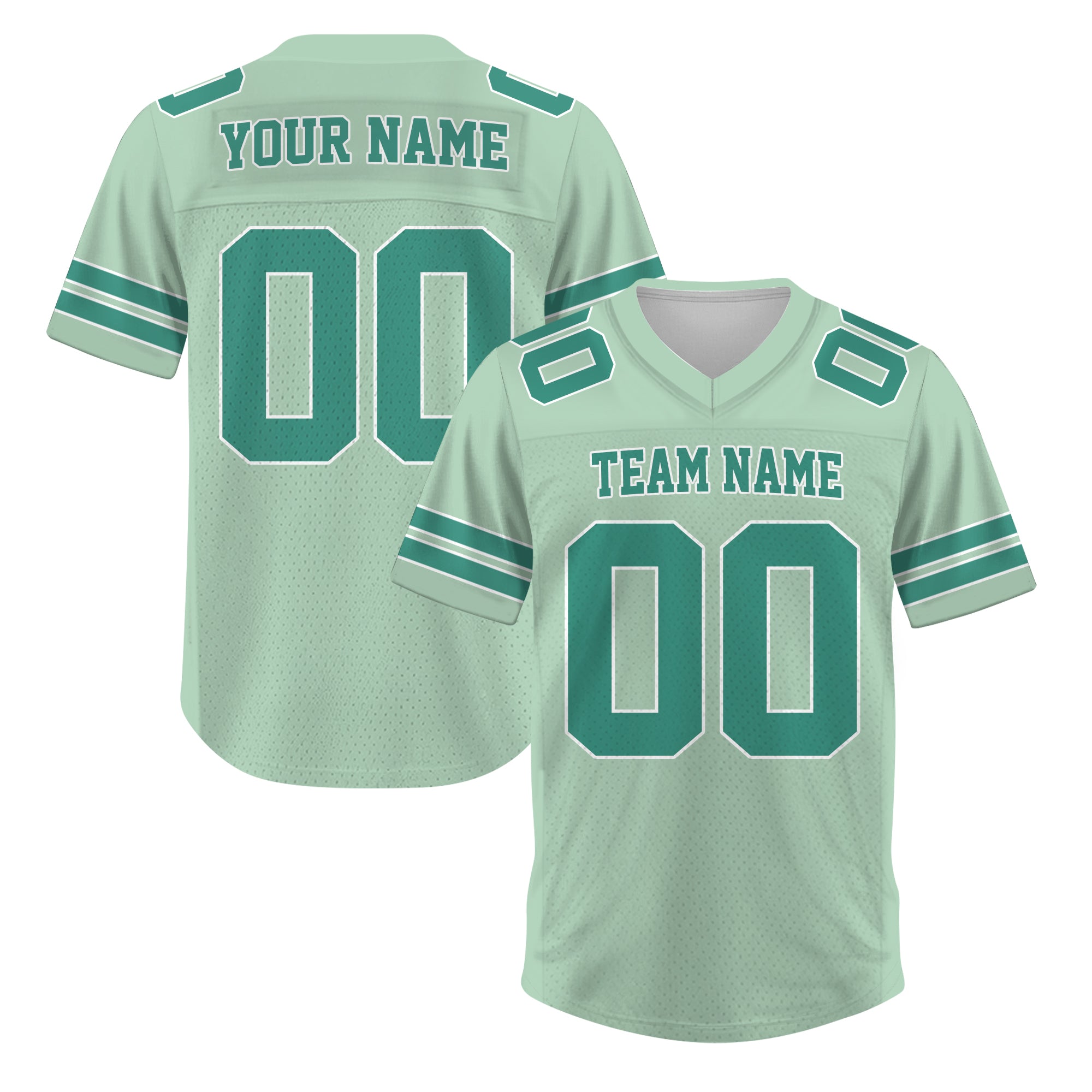 Custom Mint Green Football Jersey, Personalized Name Number  Logo Football Jerseys for Men Women Youth
