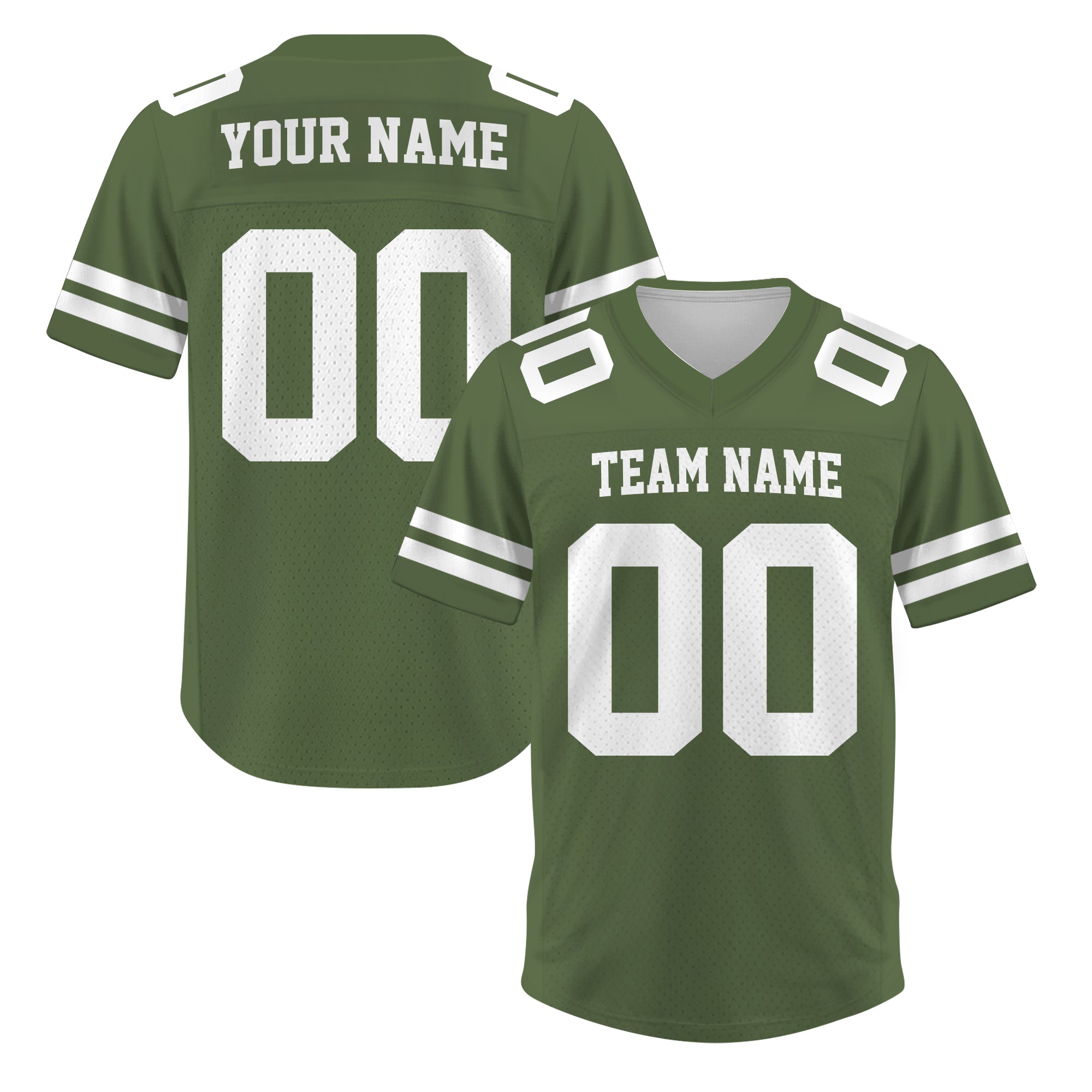 Custom Olive Green Football Jersey, Personalized Football Jersey Shirt For Adult Kid