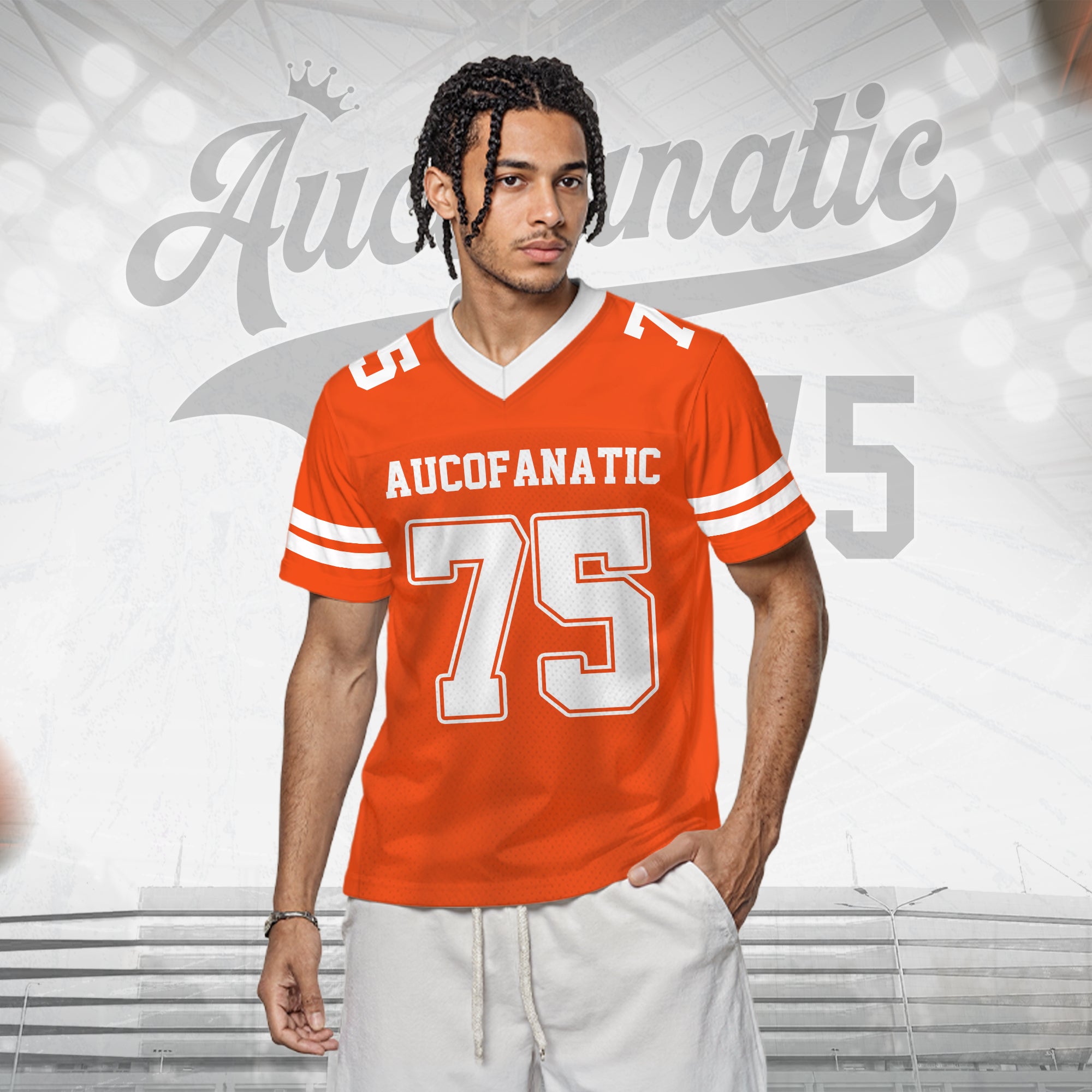 Custom Orange Football Jersey, Personalized Name Number Logo Football Jersey for Men Women