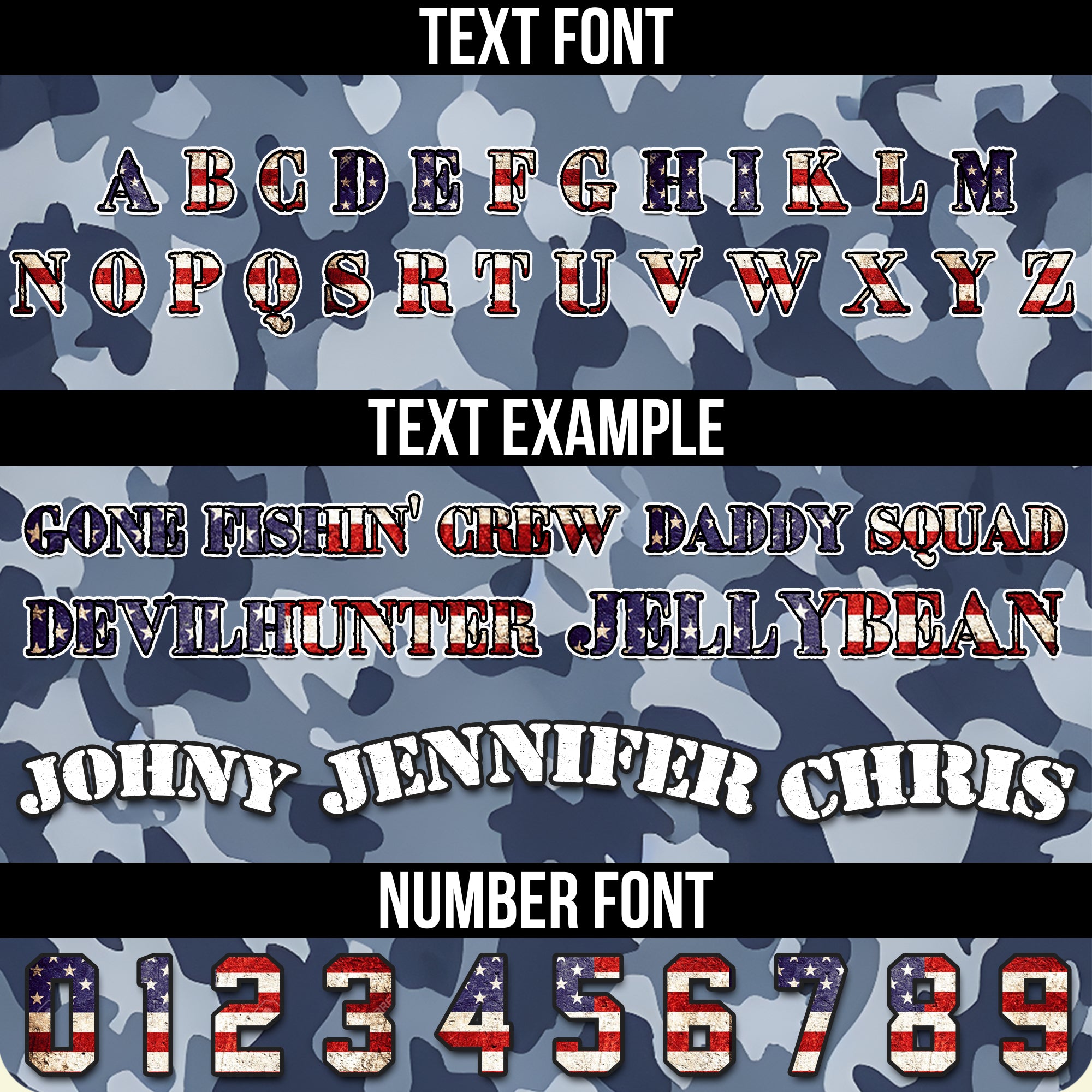 Custom Patriotic Blue Camo 4th of July Baseball Jersey