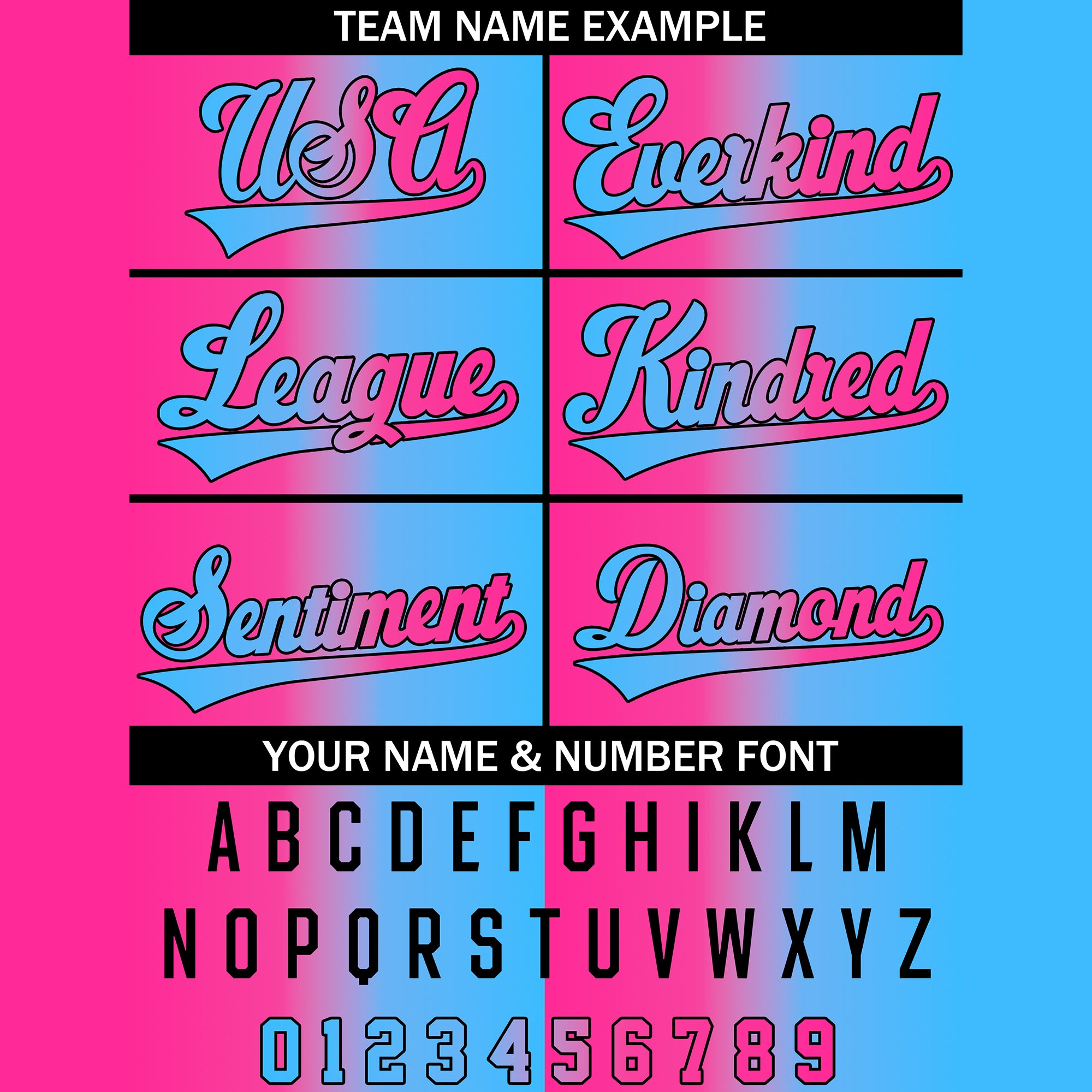 Custom Pink Blue Gradient Sports Baseball Jersey