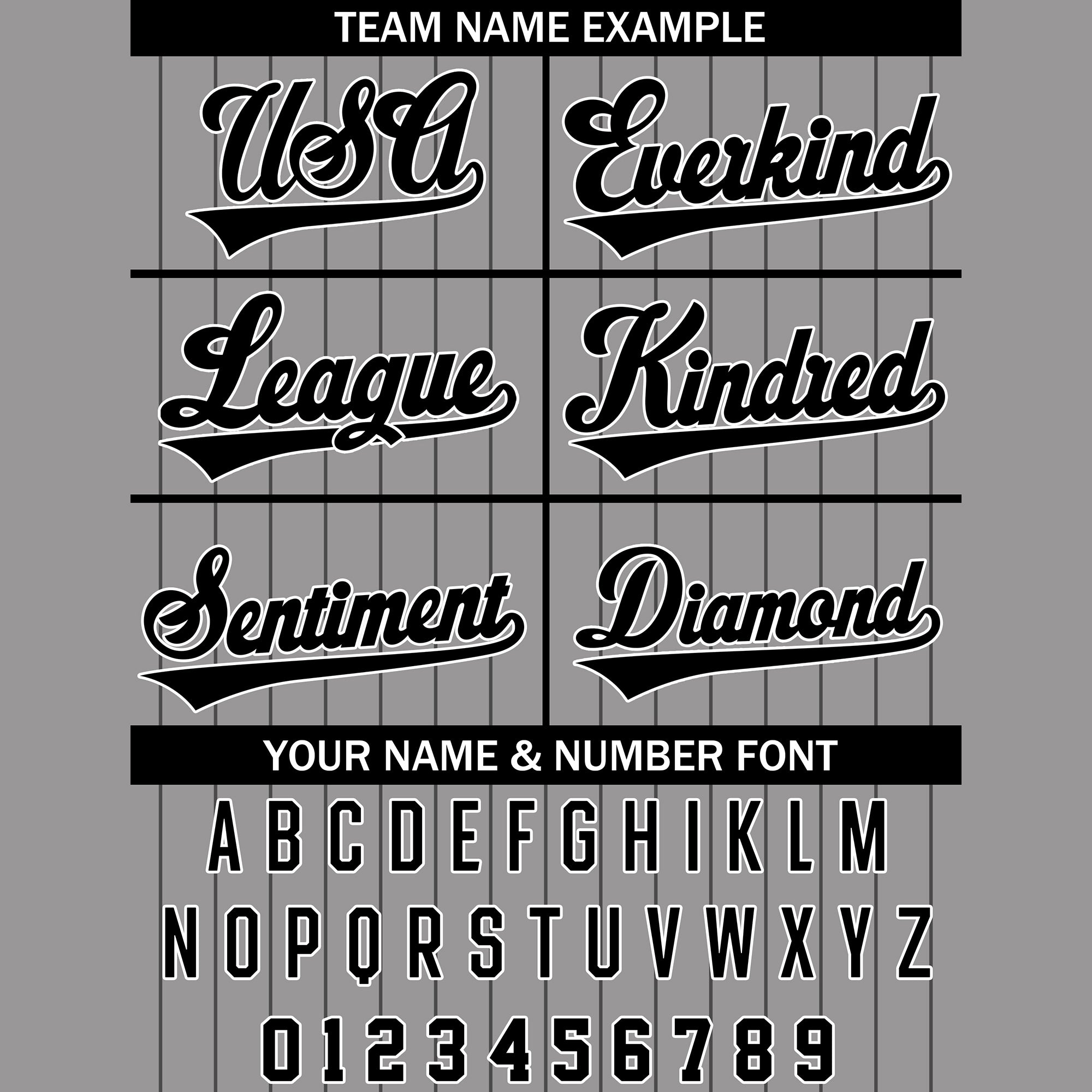 Custom Pinstripe Gray Black Team Baseball Jersey