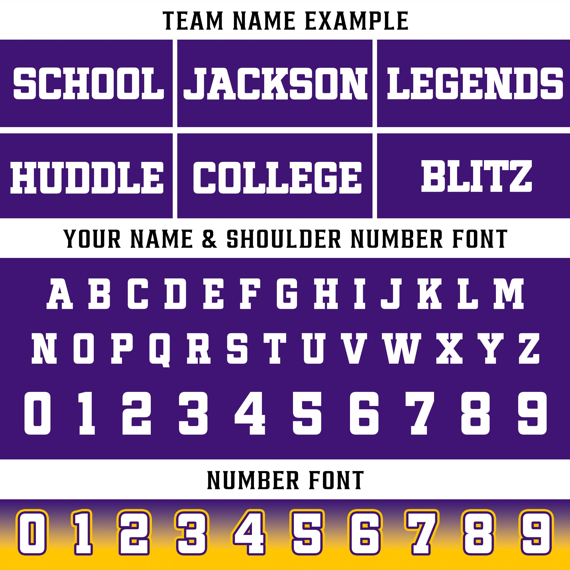 Custom Purple Gold Gradient Football Jersey, Personalized Team Name Number Football Jersey for Men Women Youth