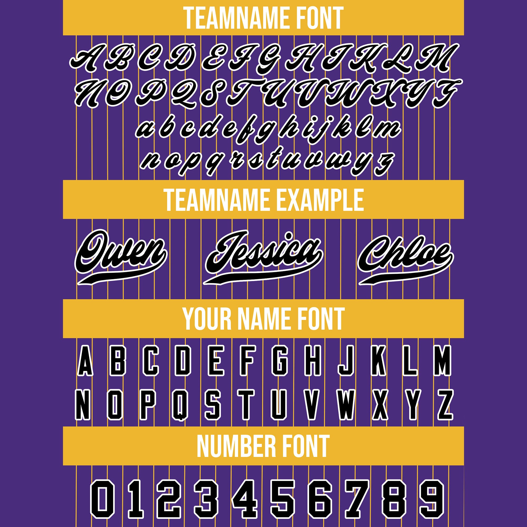 Custom Purple Gold Striped Baseball Jersey