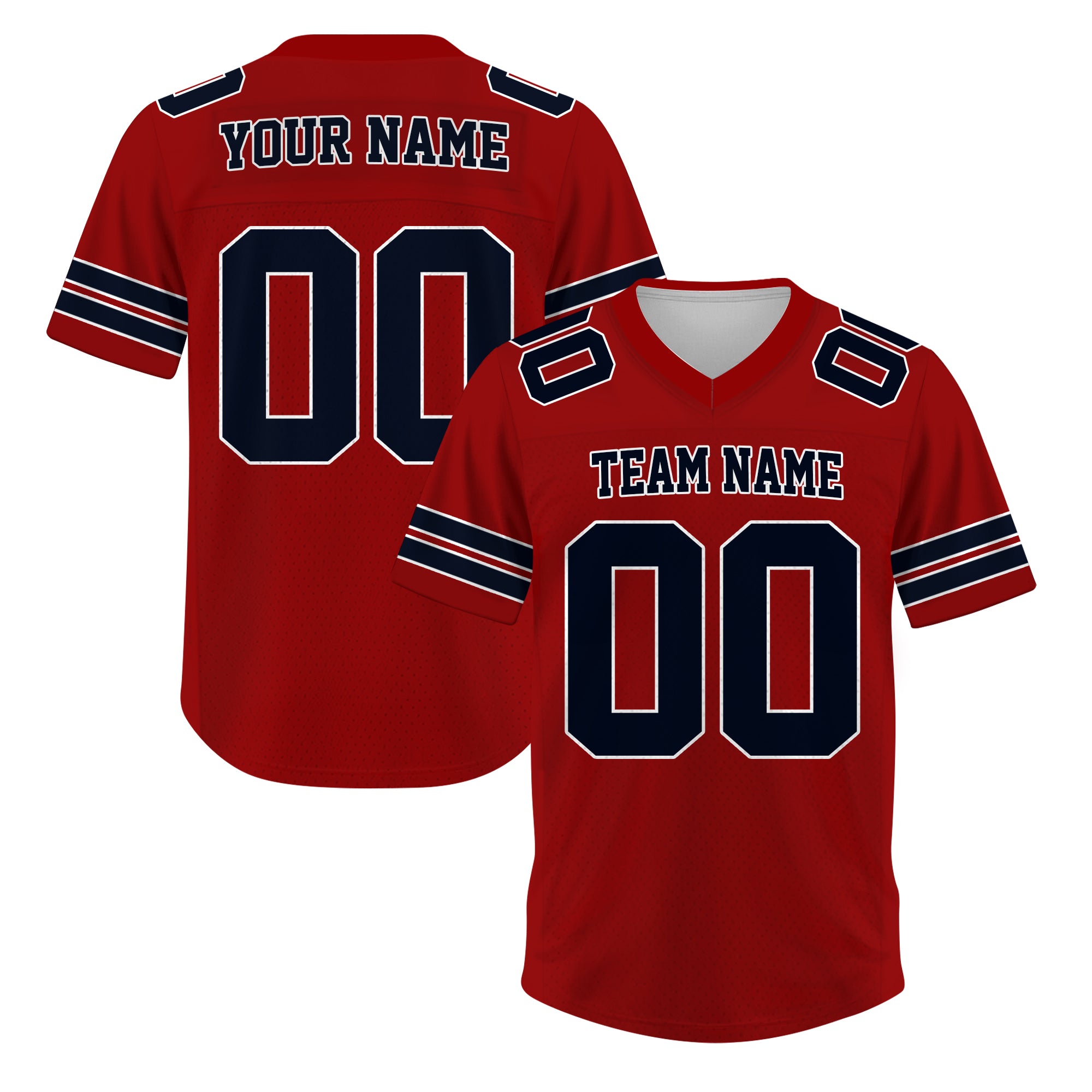 Custom Red Black Football Jersey, Custom Jersey Gift for Men Women Kid