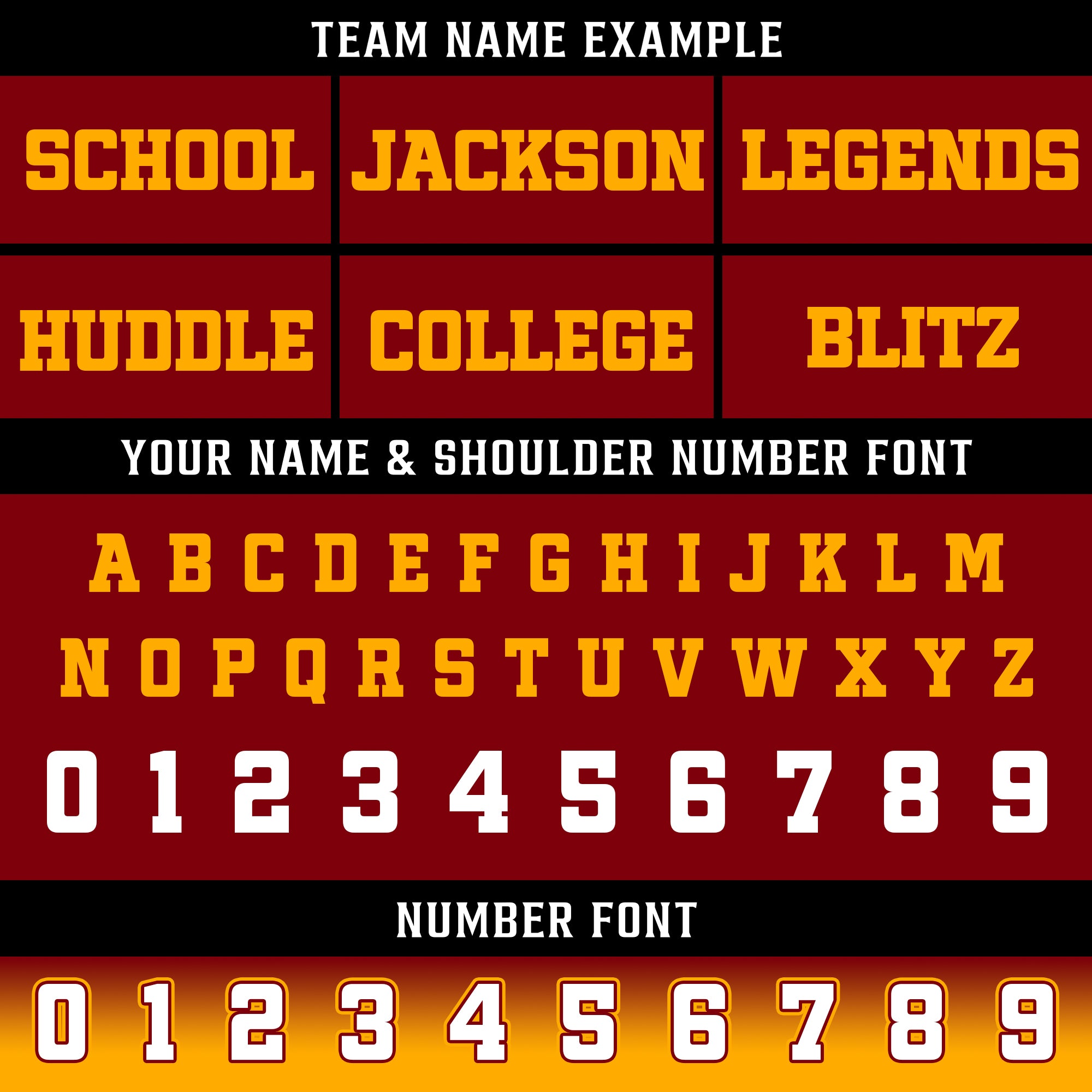 Custom Red Gold Gradient Football Jersey, Personalized Team Name Number Football Jersey for Men Women Youth