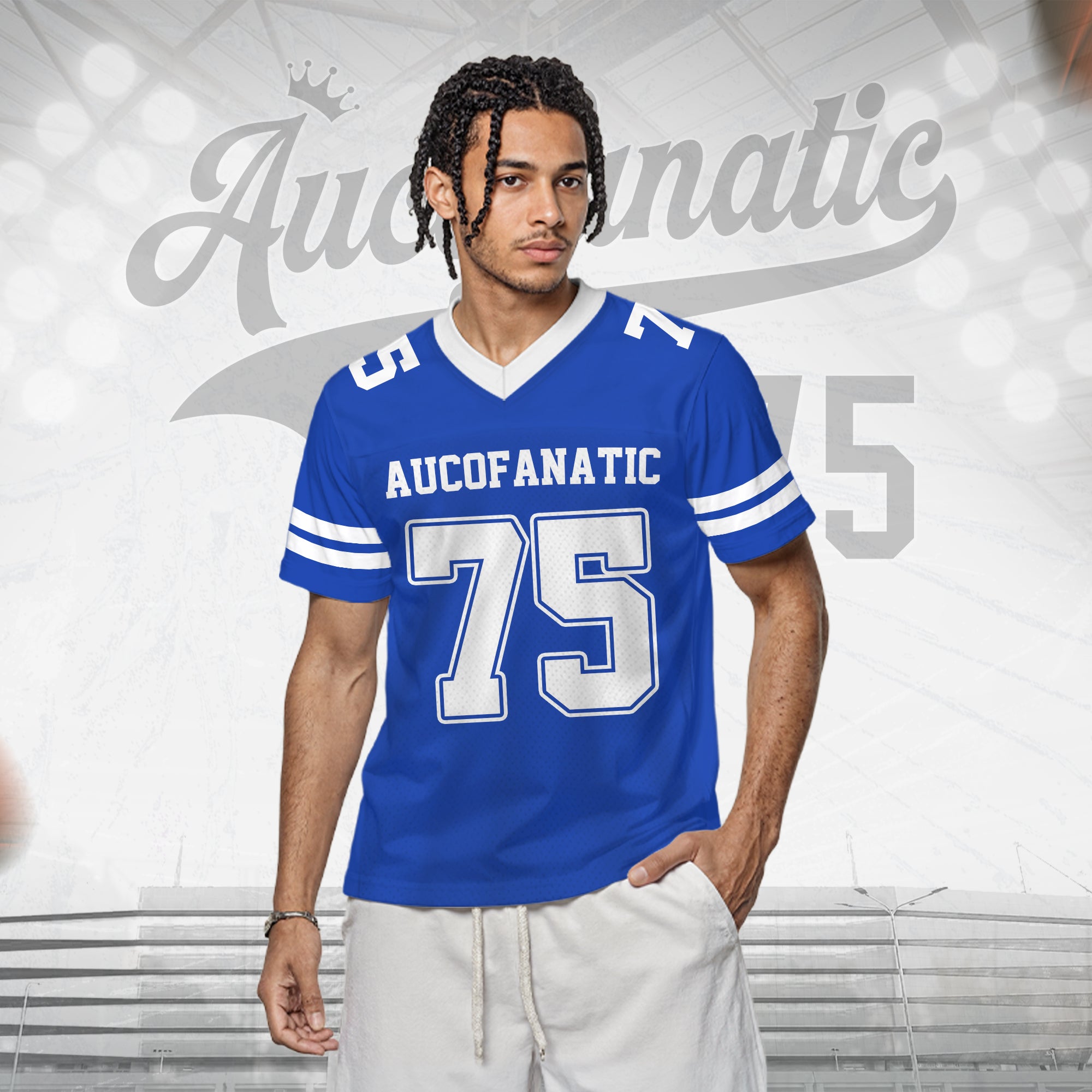 Custom Royal Blue Football Jersey, Personalized Name Number Logo Football Jersey for Men Women