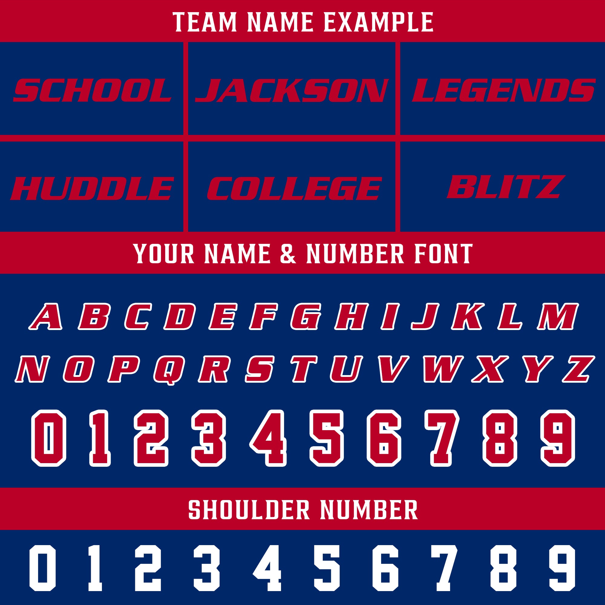 Custom Royal Blue Red Football Jersey, Personalized Concert Outfit Football Fan Tee