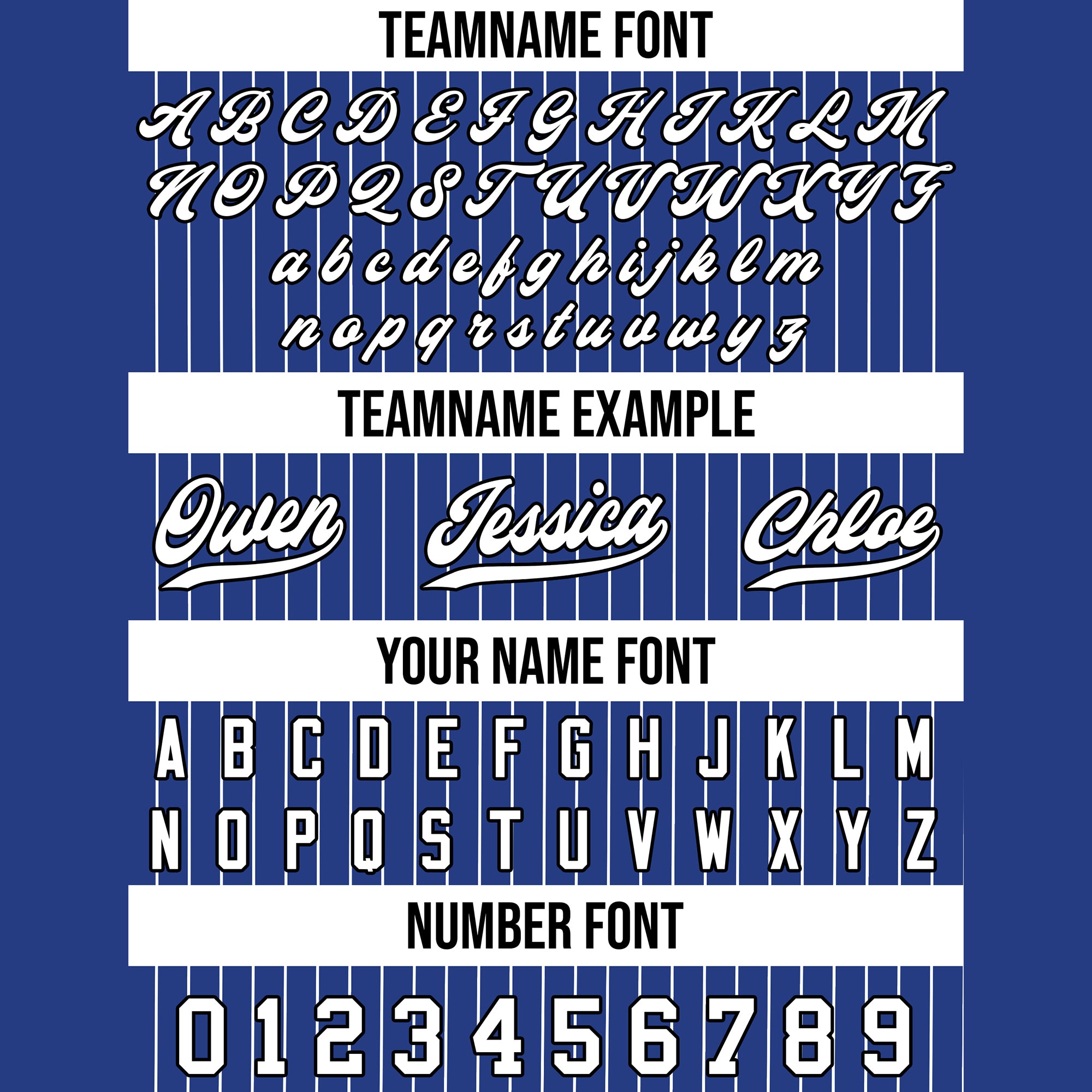 Custom Royal Blue White Pinstripe Baseball Jersey, Custom Jerseys Shirt for Men Women
