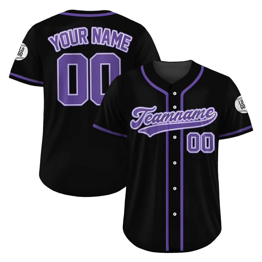 Custom Royal Pulse Black Baseball Jersey