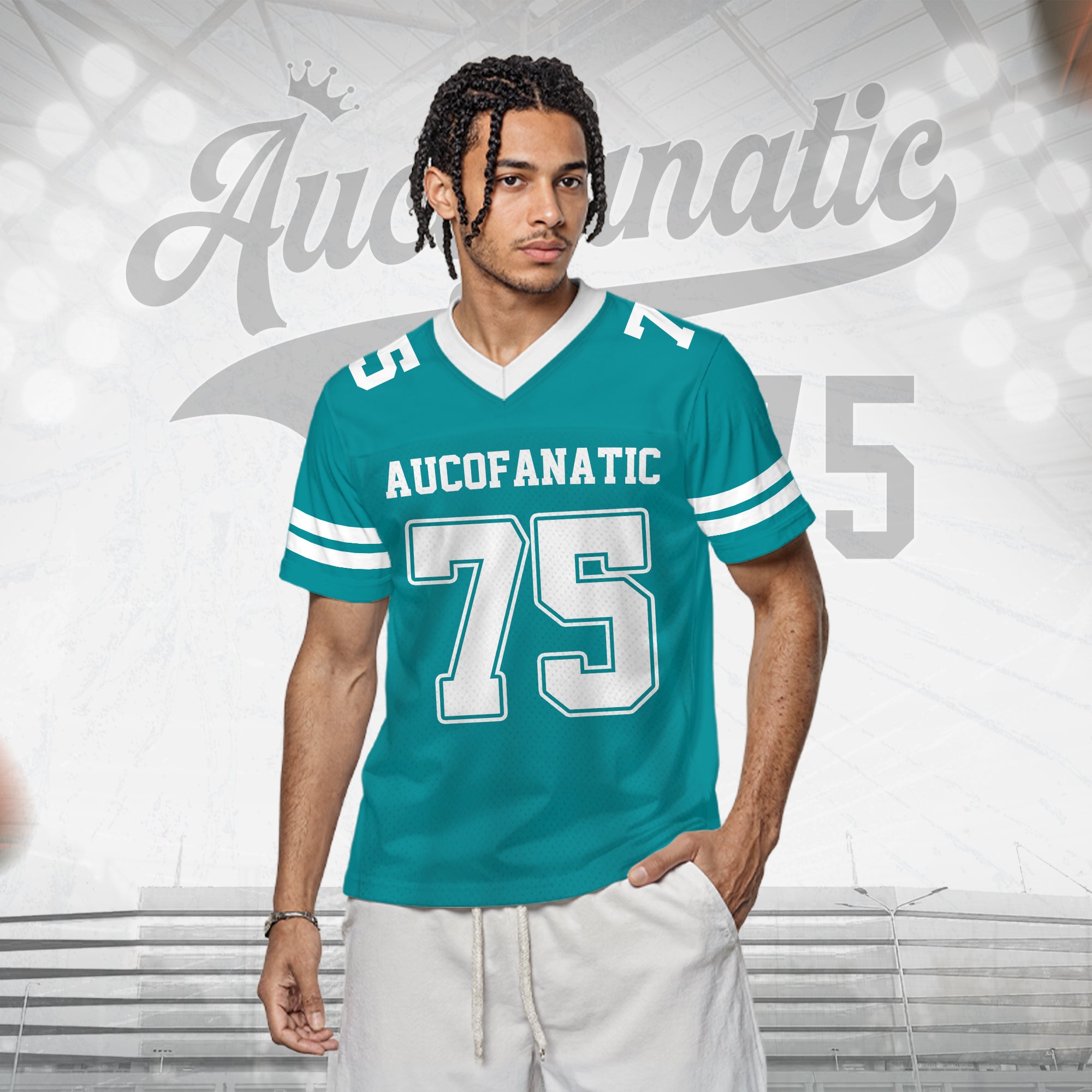 Custom Teal Football Jersey, Personalized Name Number Logo Football Jersey for Men Women