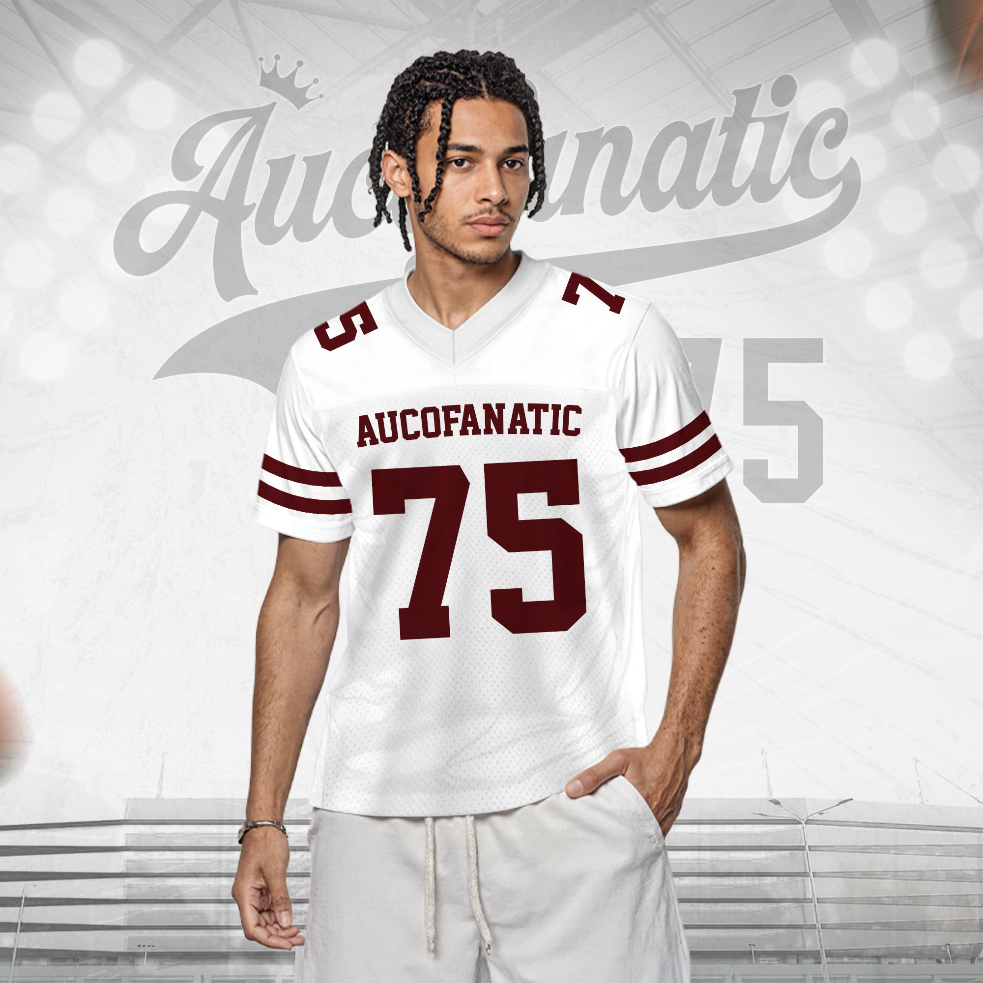 Custom White Maroon Football Jersey, Personalized Football Jersey Shirt For Adult Kid