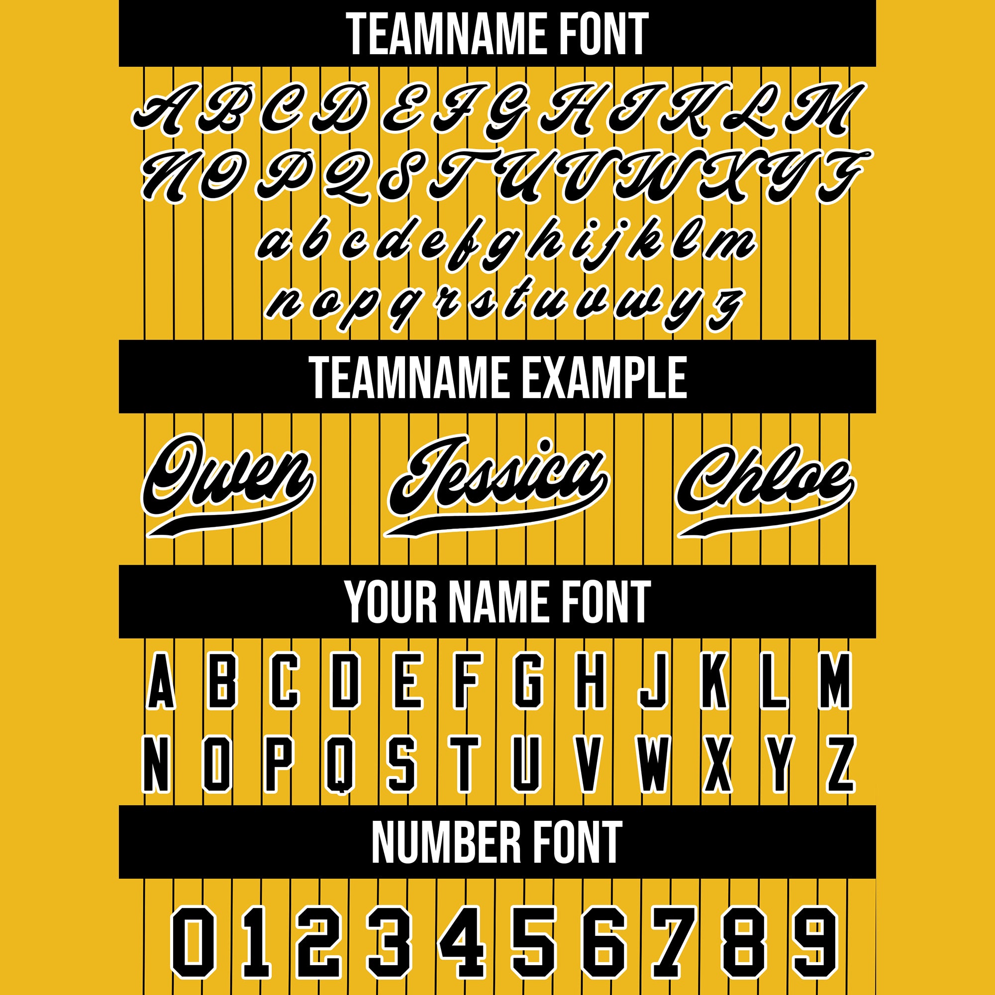 Custom Yellow Black Striped Baseball Jersey