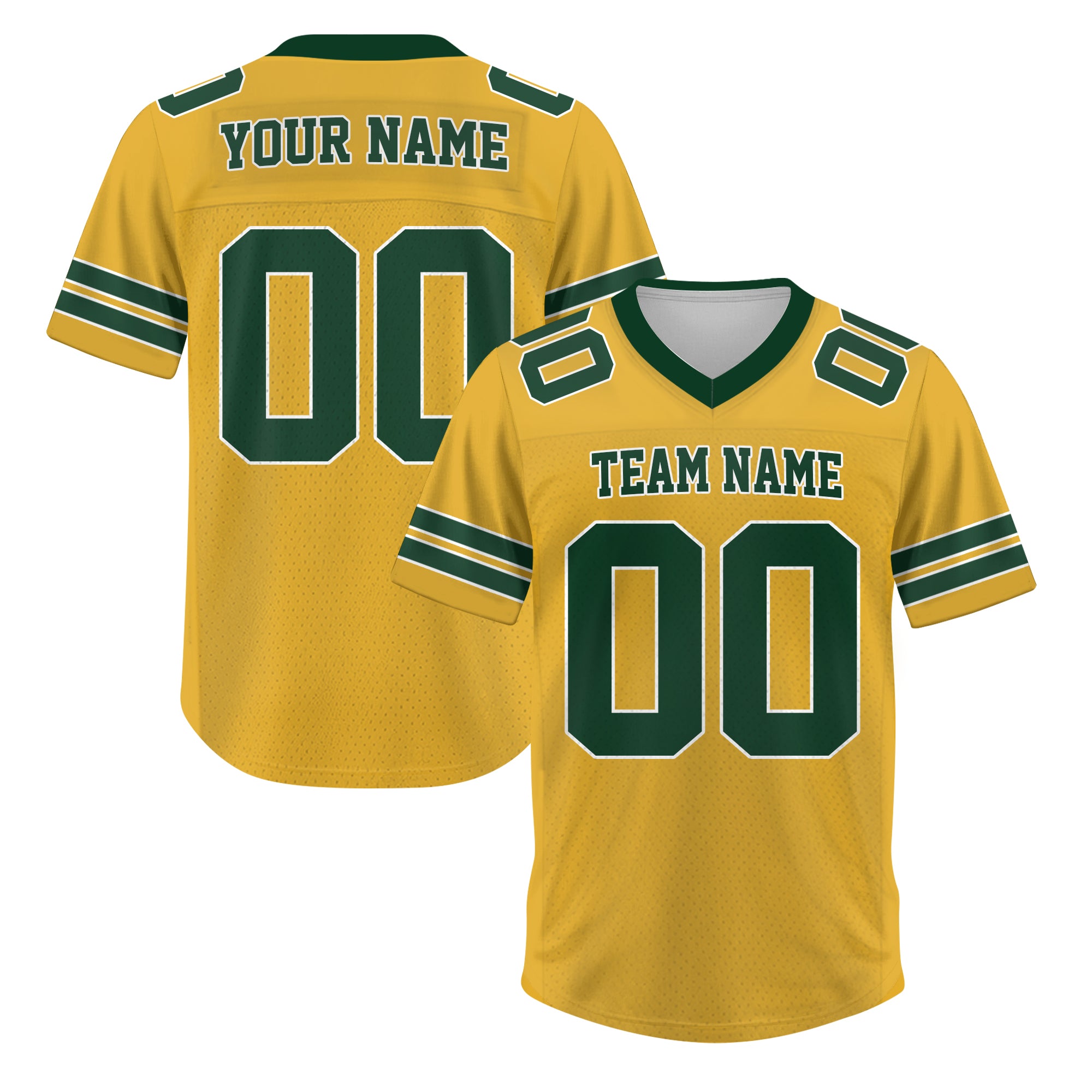 Custom Yellow Green Football Jersey, Personalized Football Jerseys For Adults